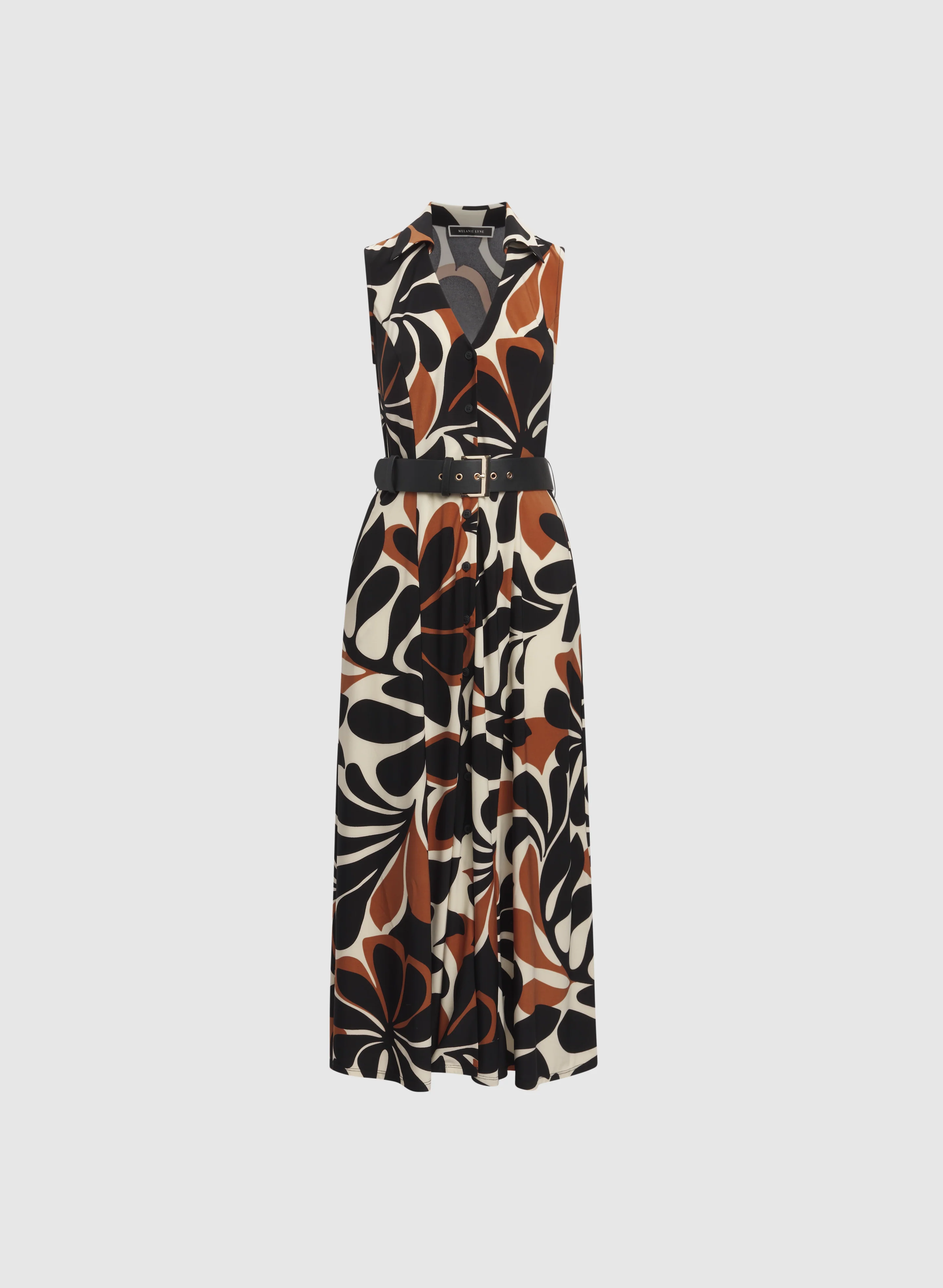 Floral Belt Shirt Dress - Image 5