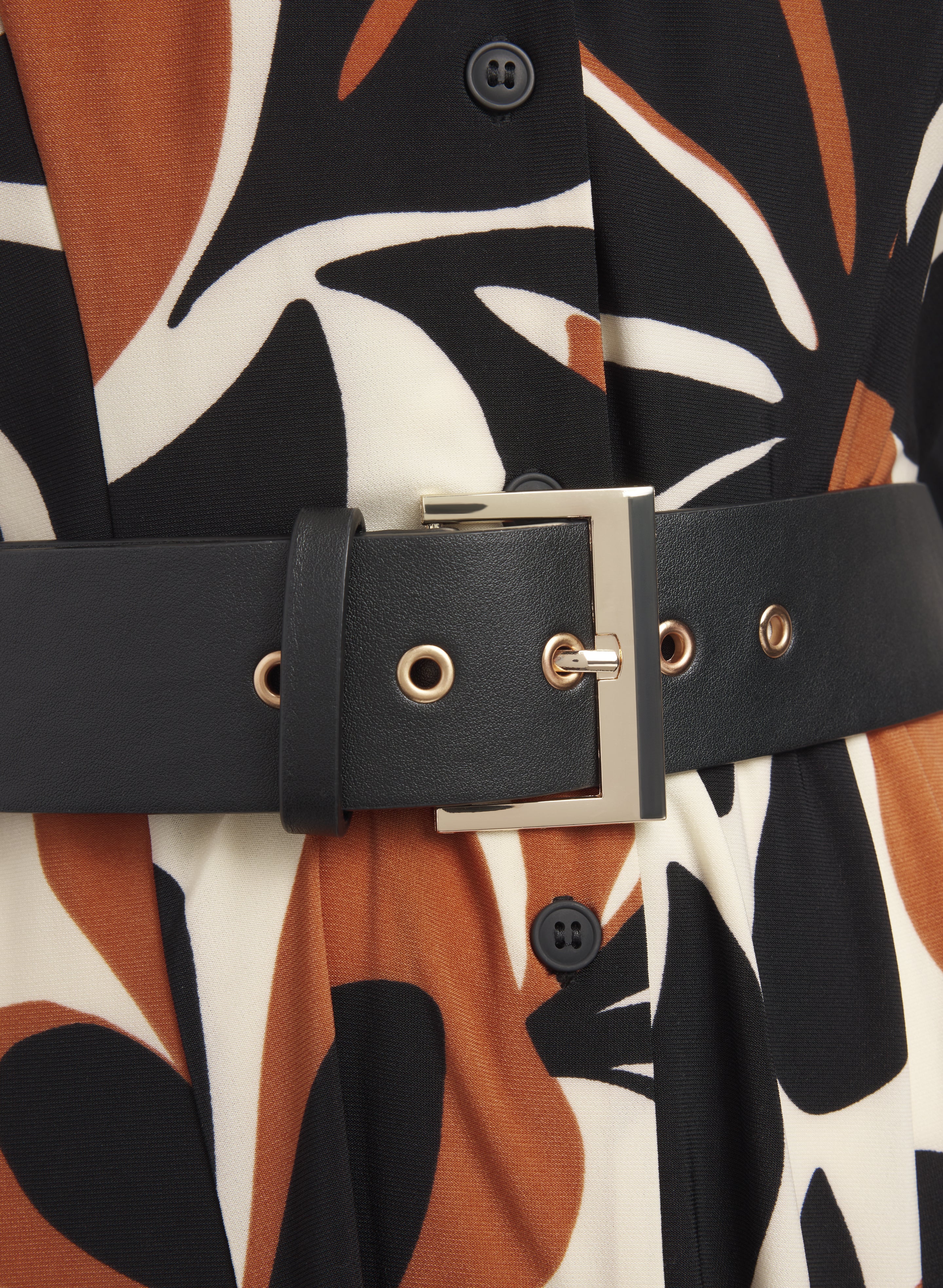 Floral Belt Shirt Dress - Image 6