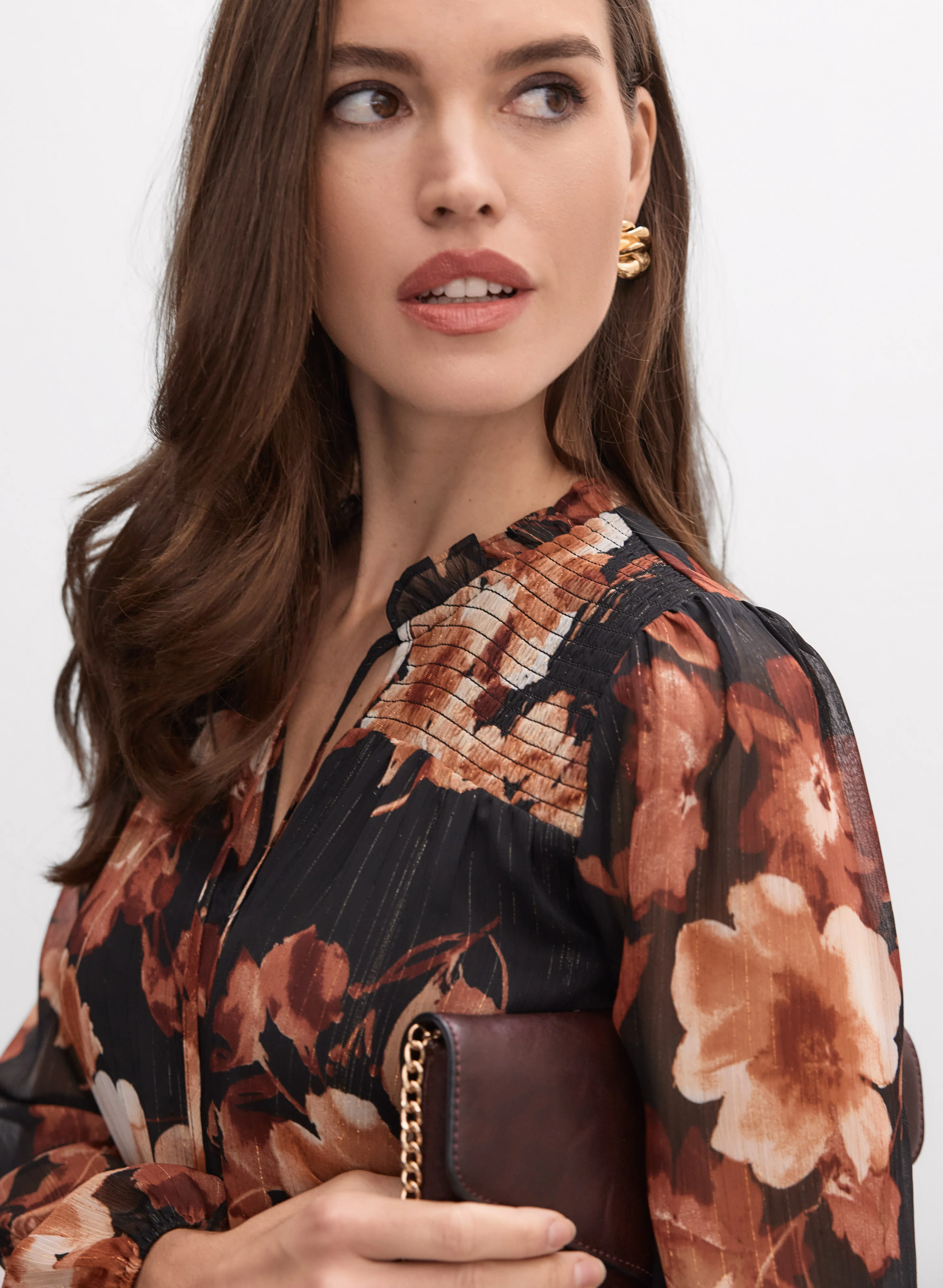 Floral Chiffon Blouse - Image 2