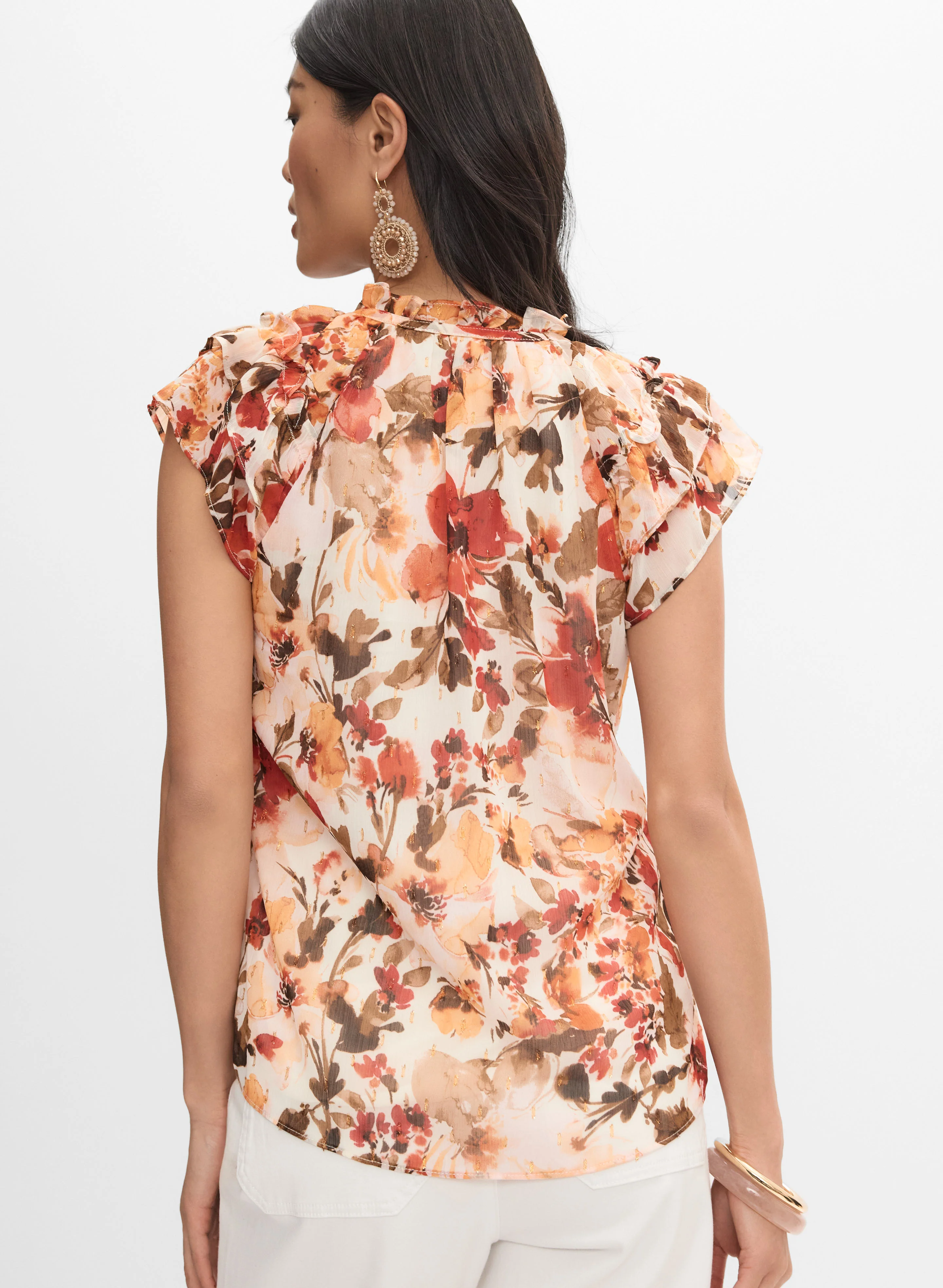 Floral Chiffon Blouse - Image 4