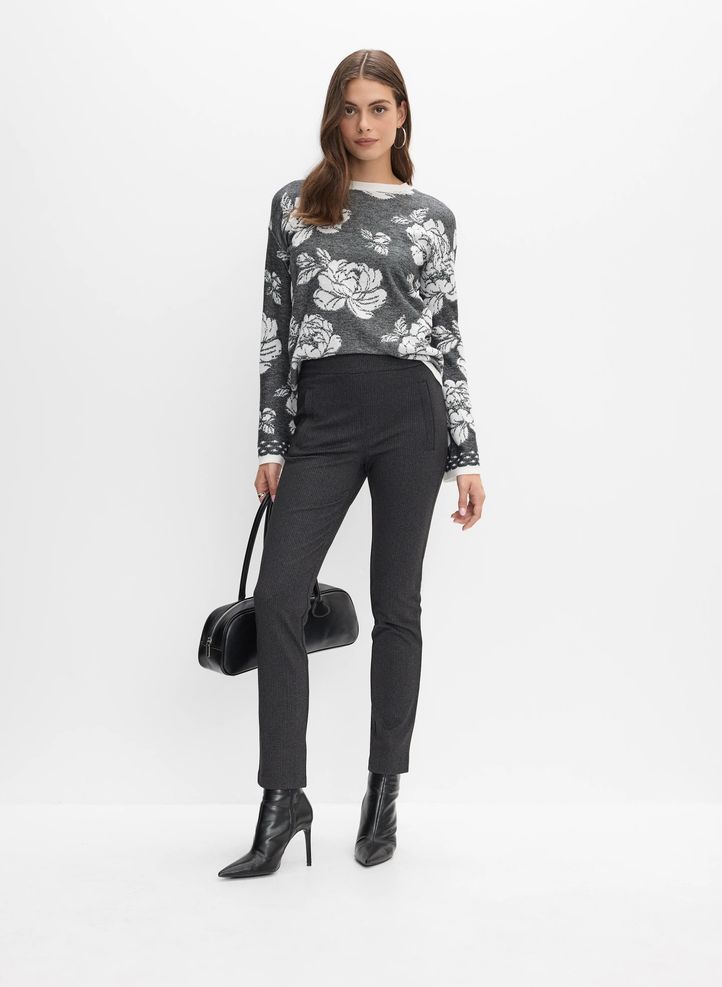Floral Crew Neck Sweater - Image 3