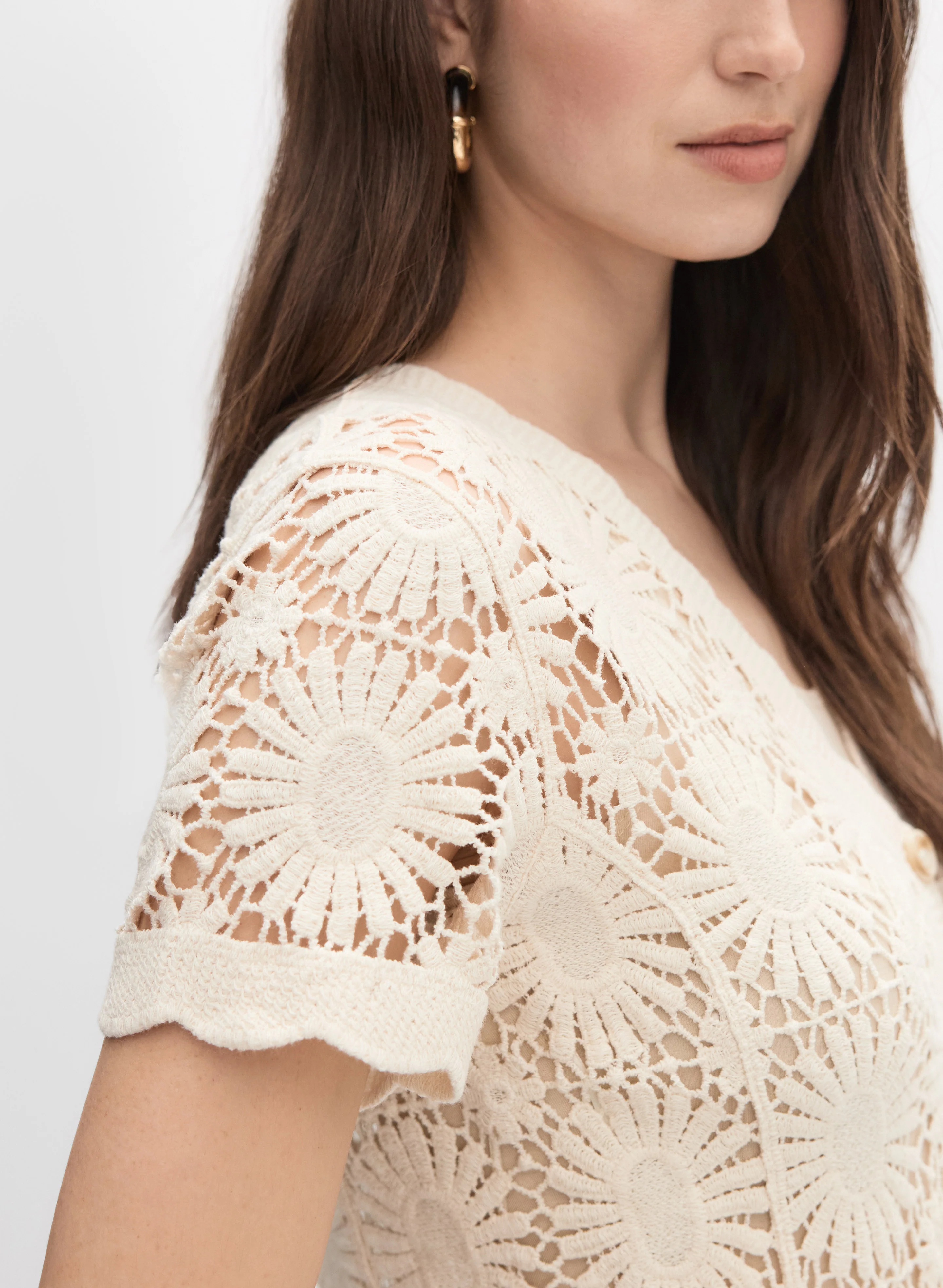 Floral Crochet Cardigan - Image 2