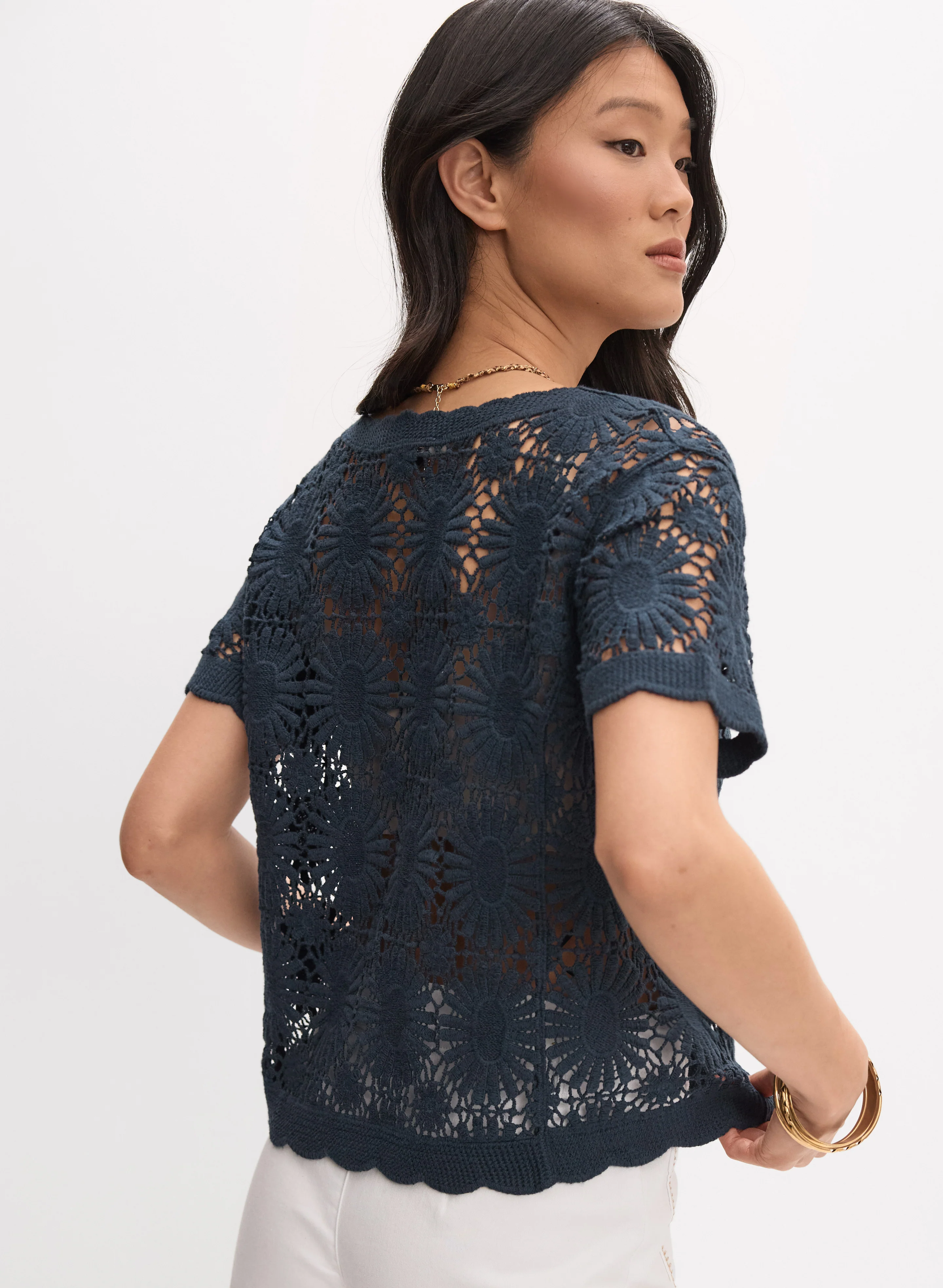 Floral Crochet Cardigan - Image 4