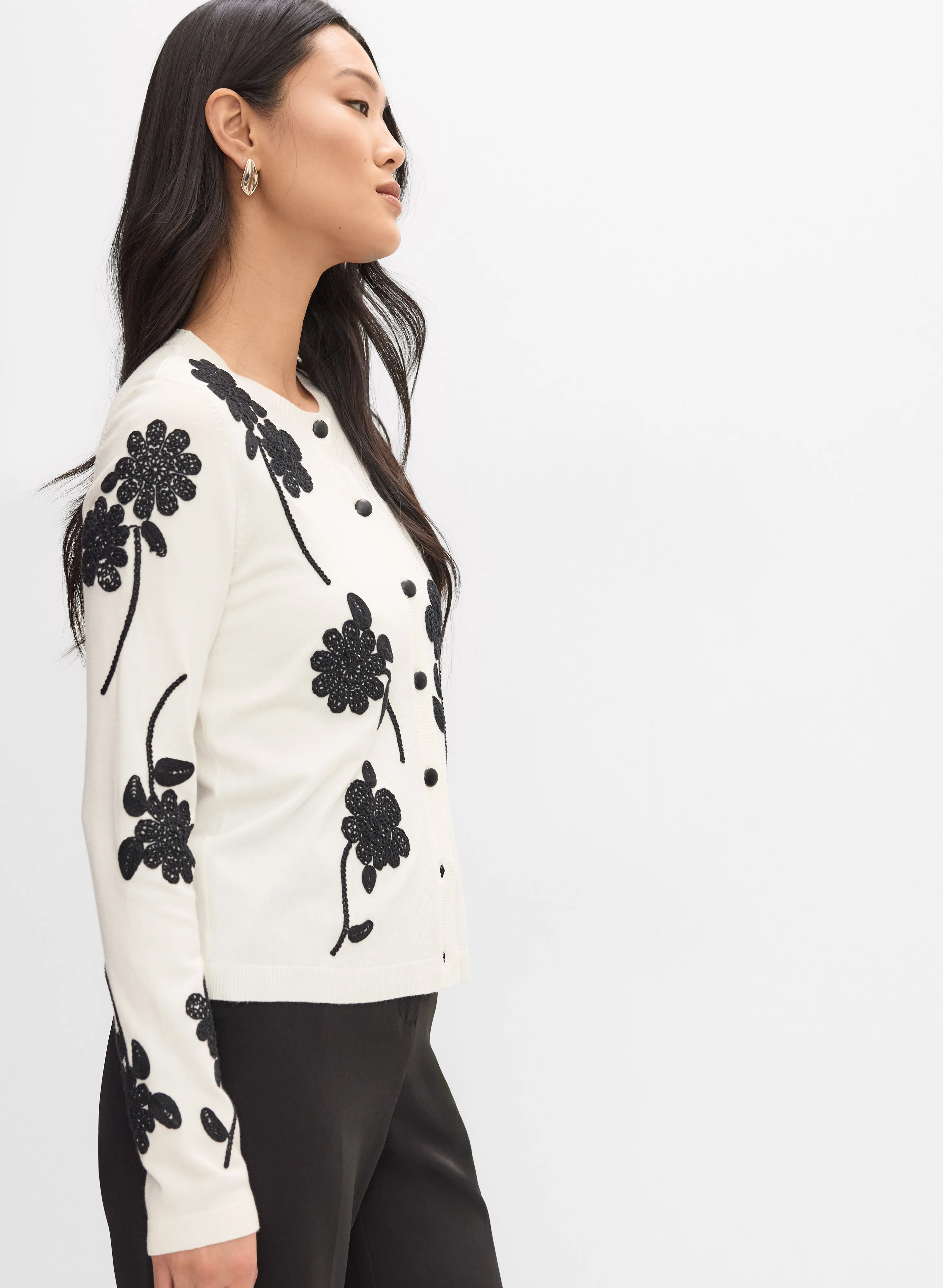 Floral Embroidered Cardigan - Image 5