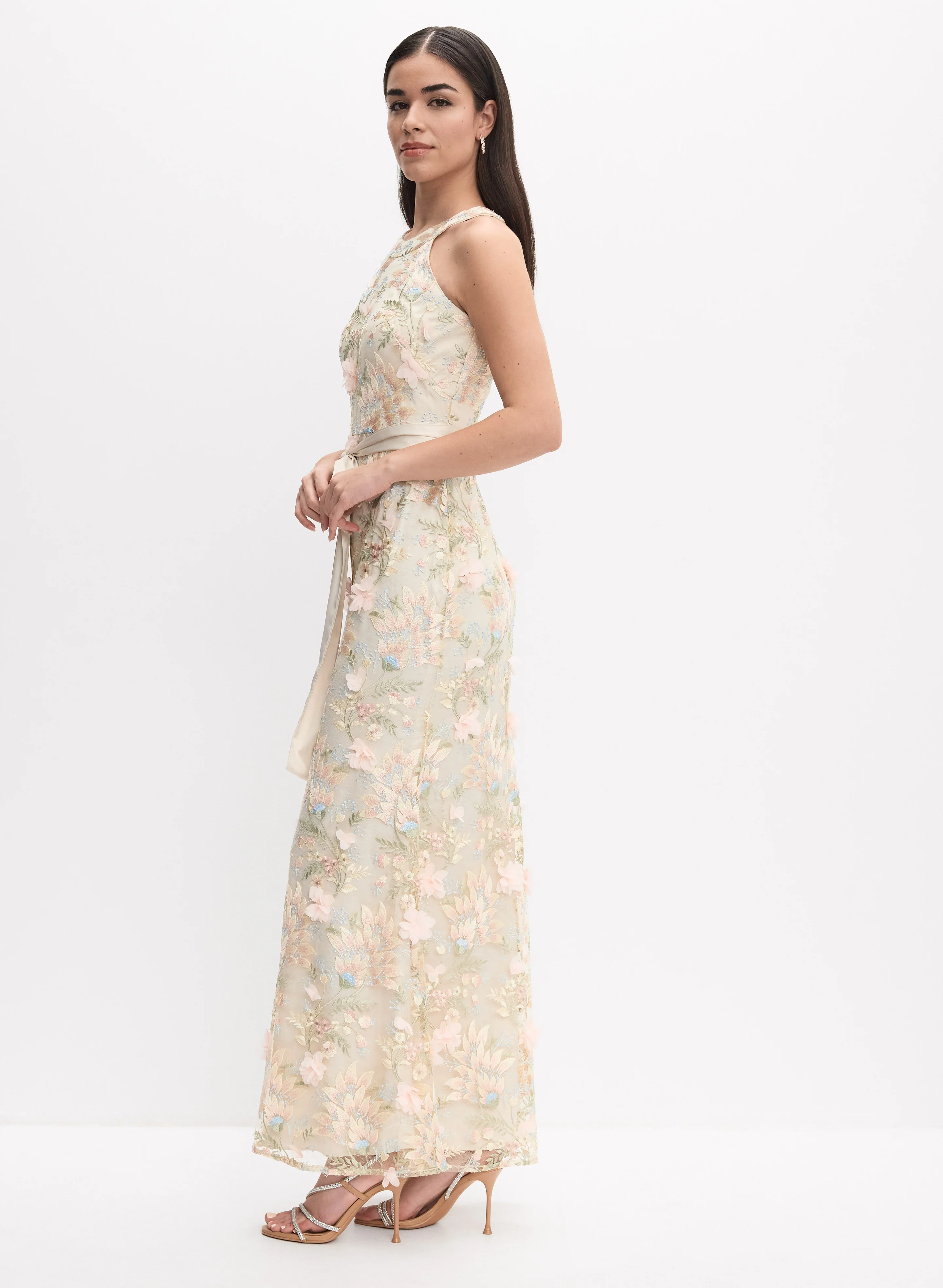 Floral Embroidered Lace Dress - Image 2