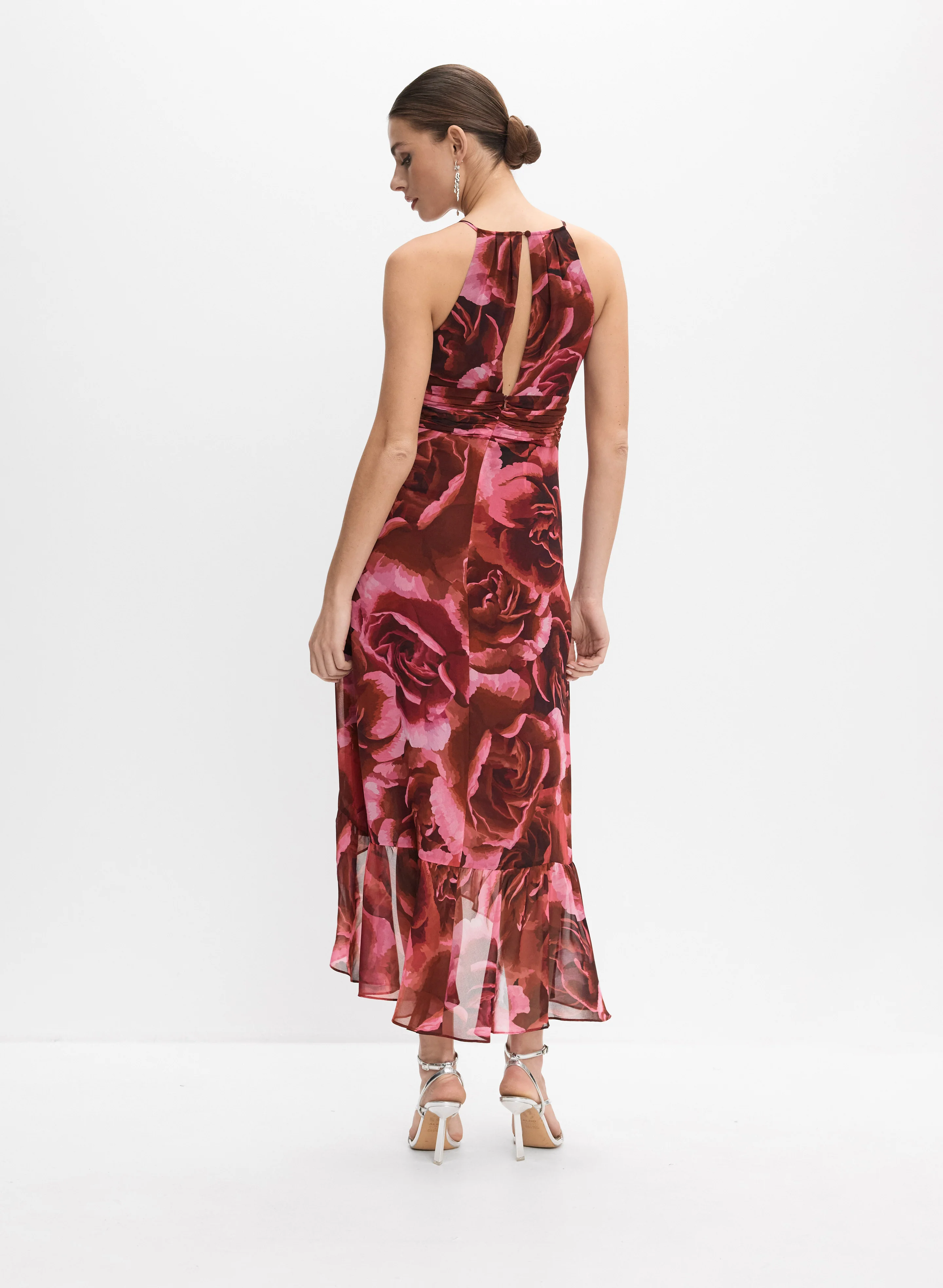 Floral Halter Neck Dress - Image 4