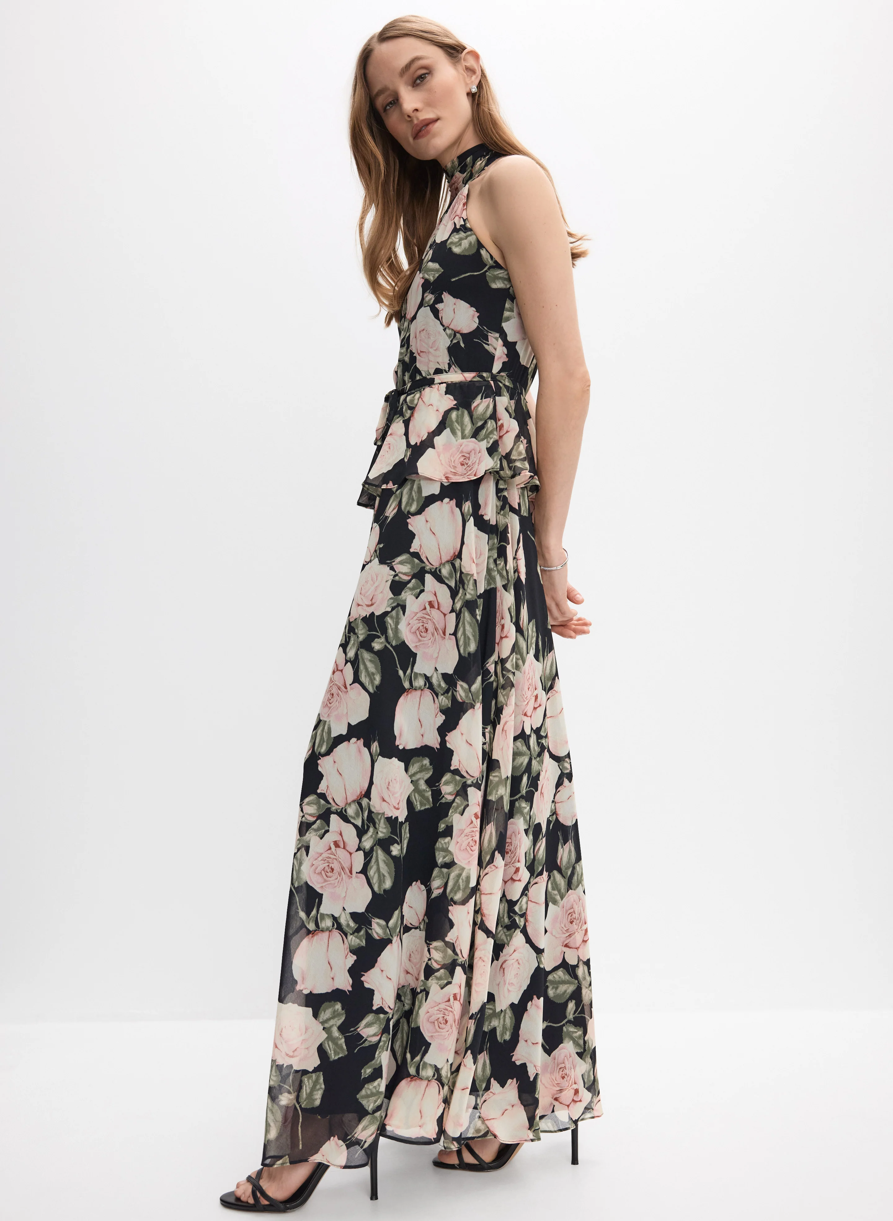 Floral Halter Neck Dress - Image 2