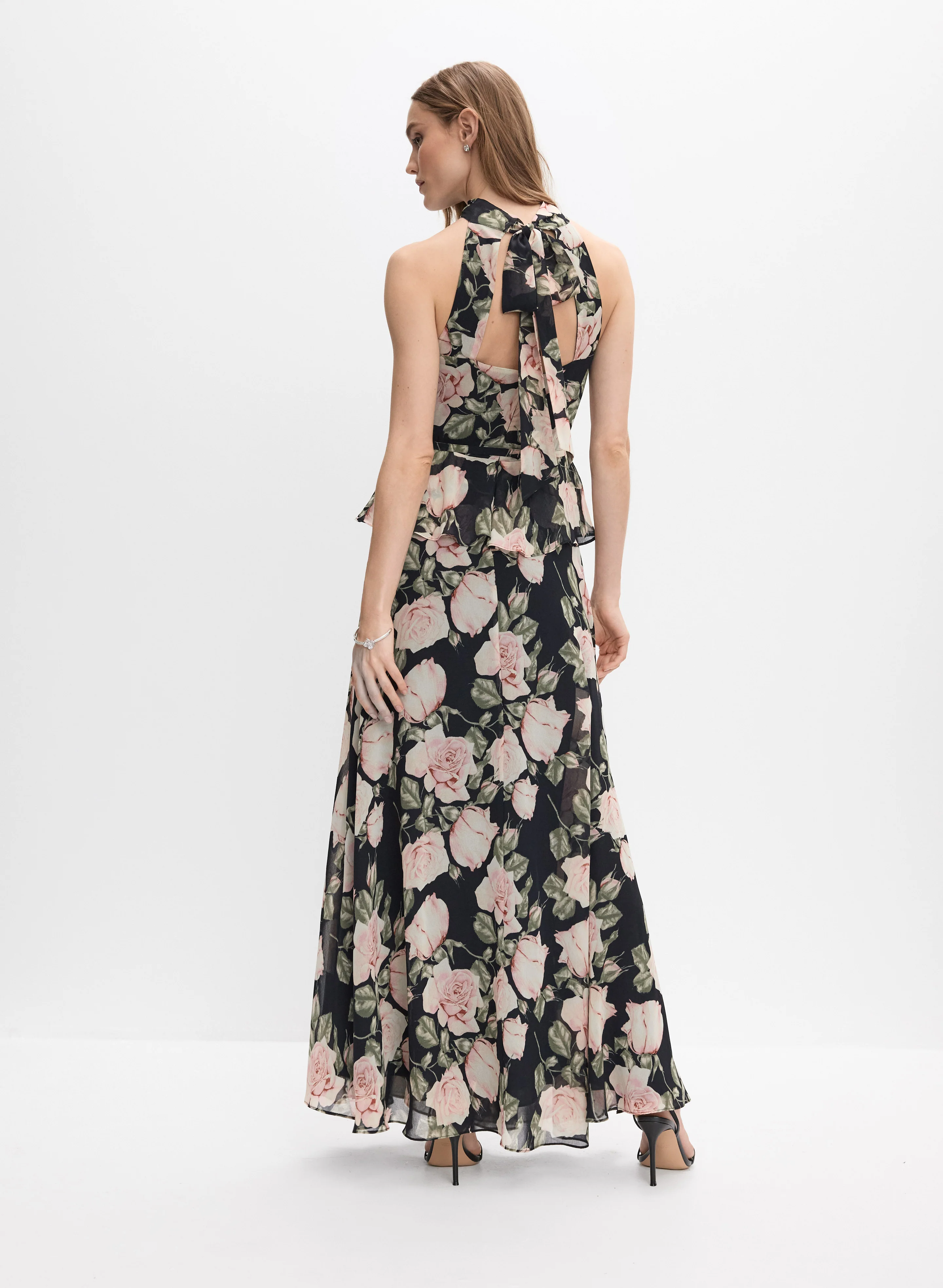Floral Halter Neck Dress - Image 3