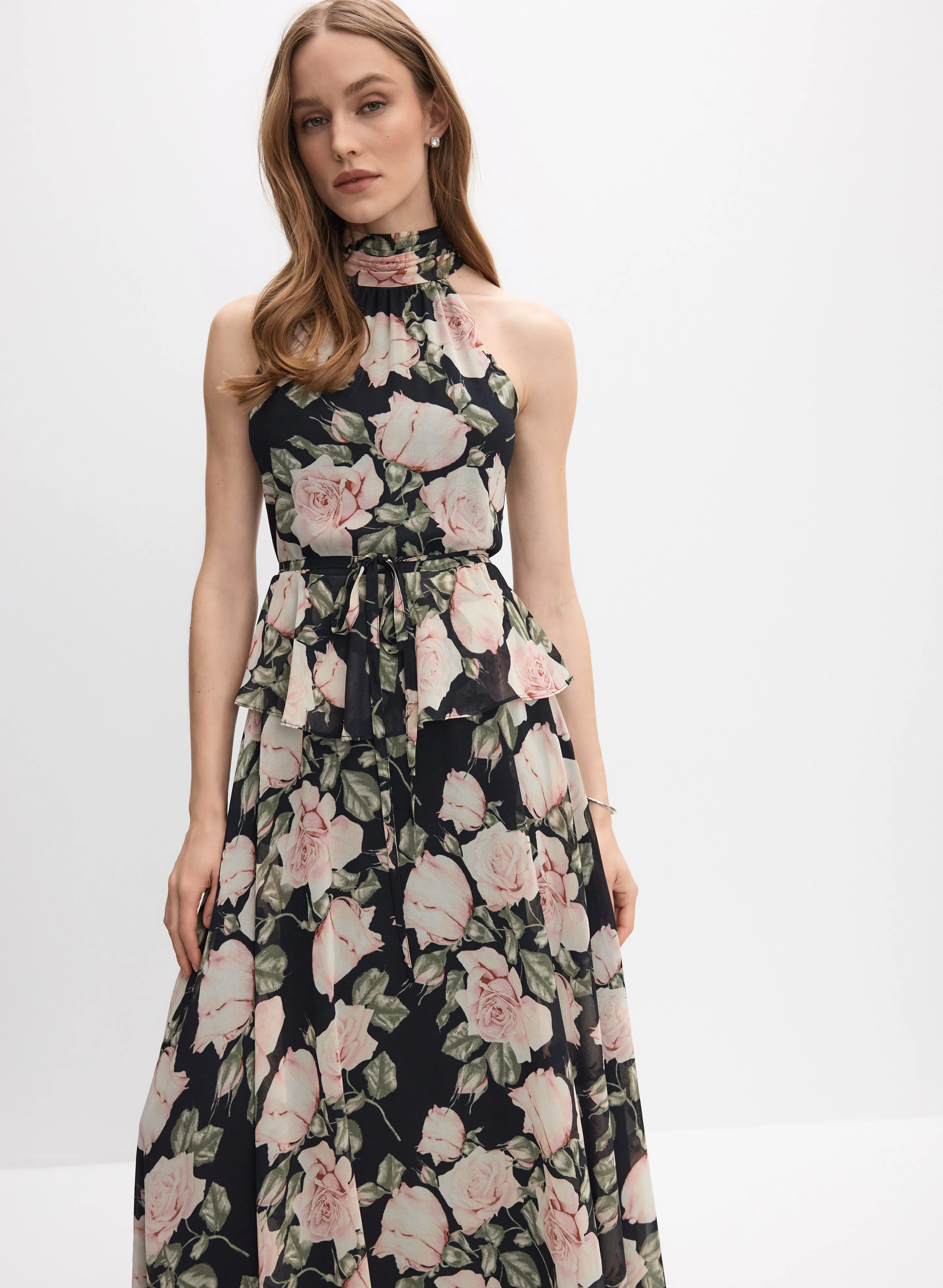 Floral Halter Neck Dress - Image 4