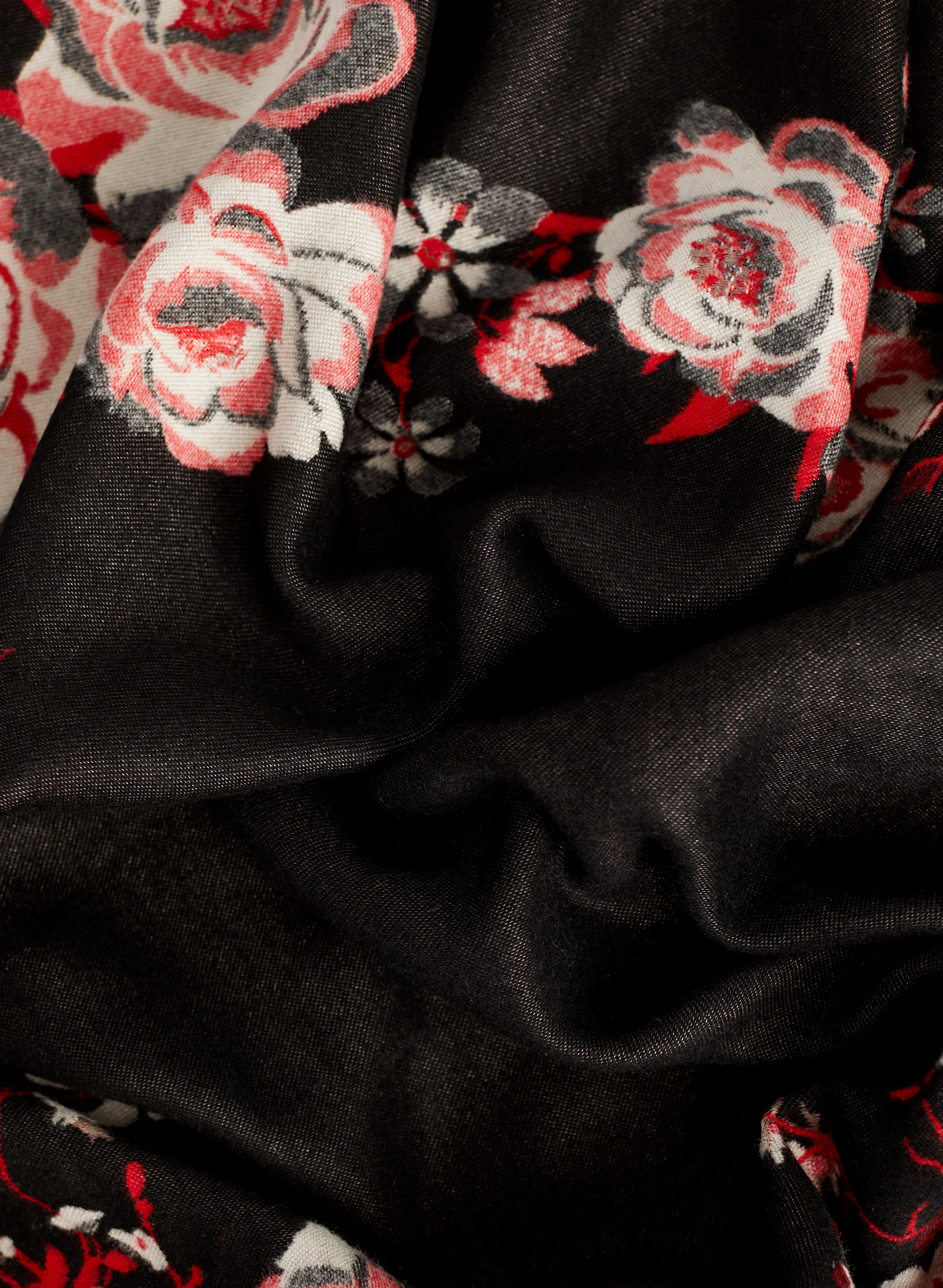Floral Motif Reversible Jacquard Scarf - Image 4