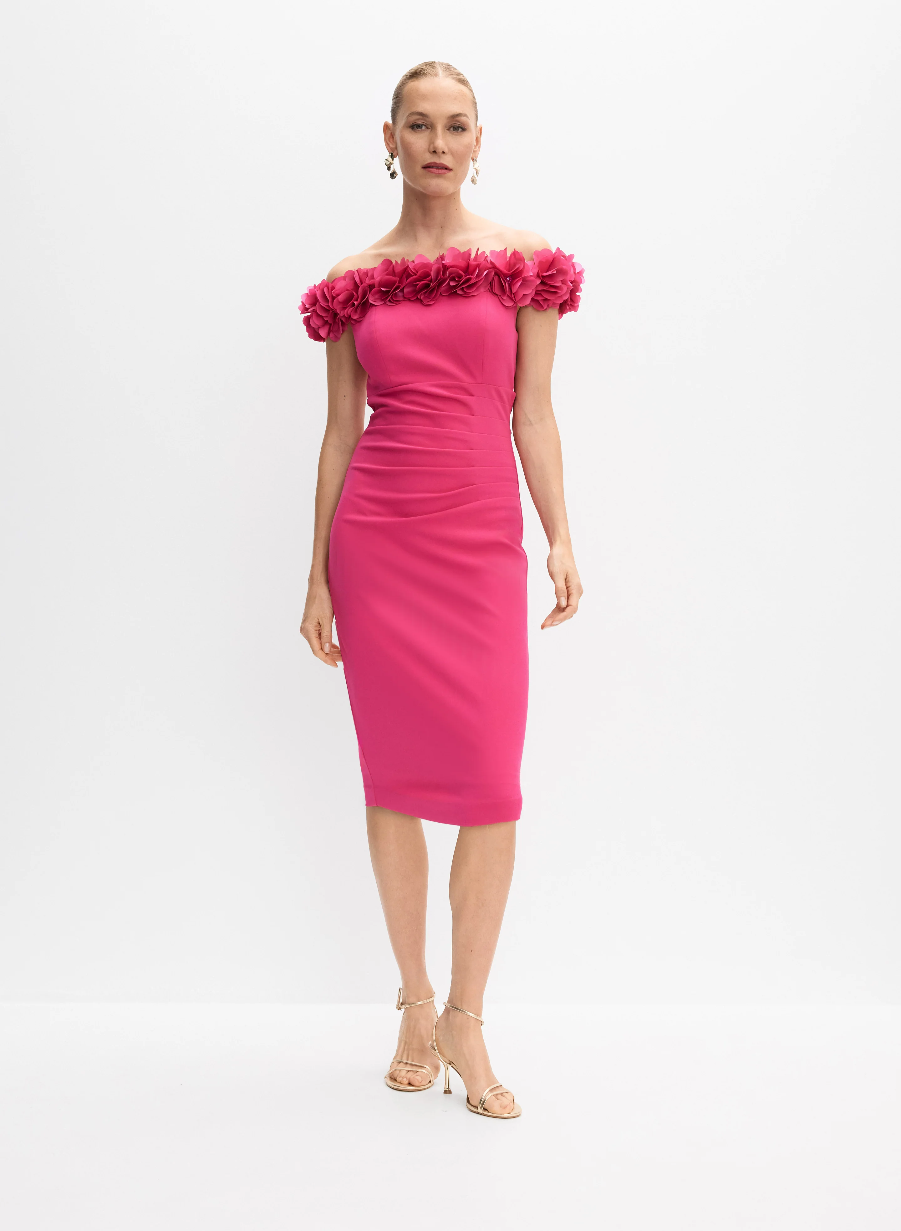 Floral Neckline Dress