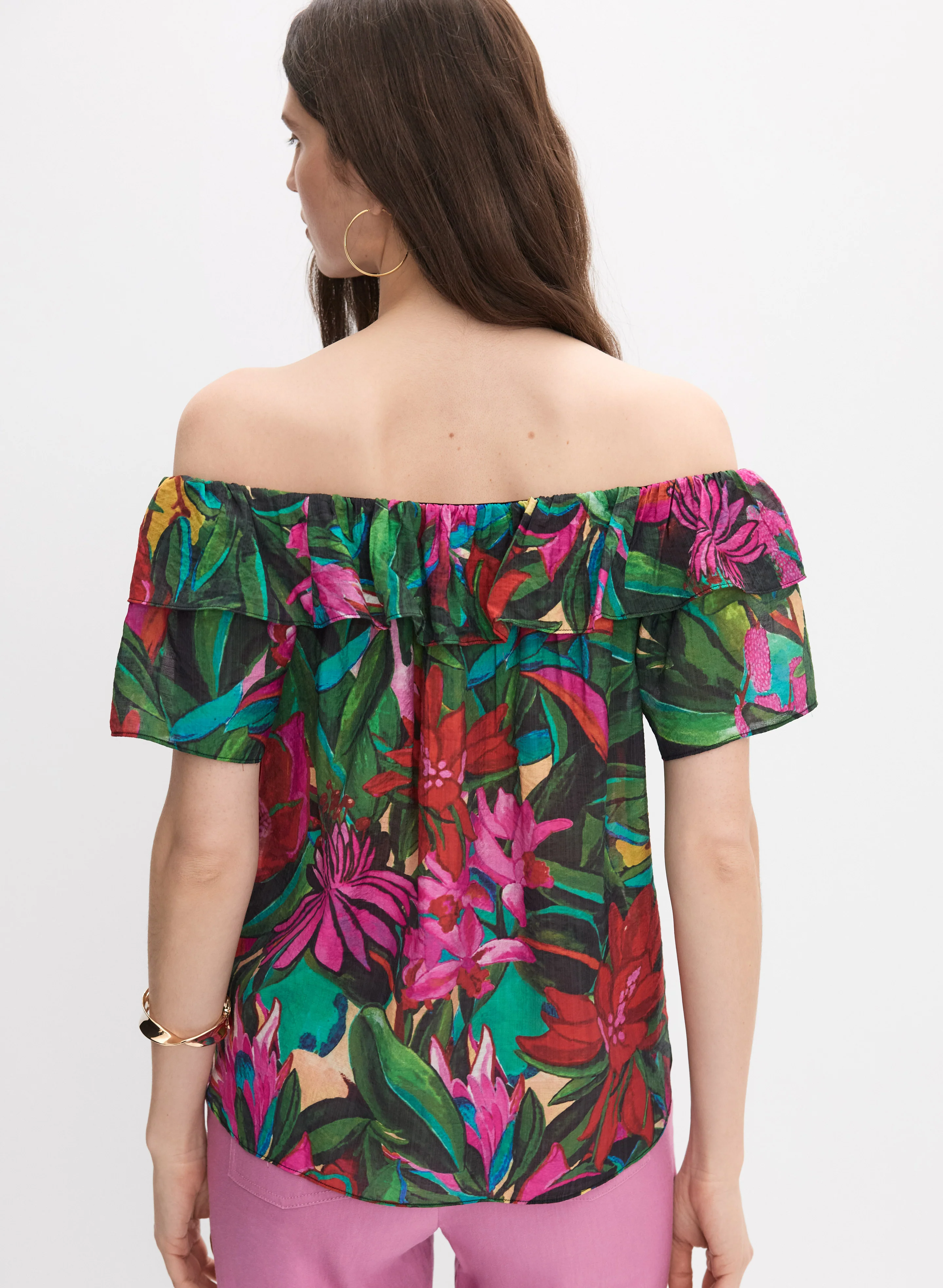 Floral Off-The-Shoulder Blouse - Image 4