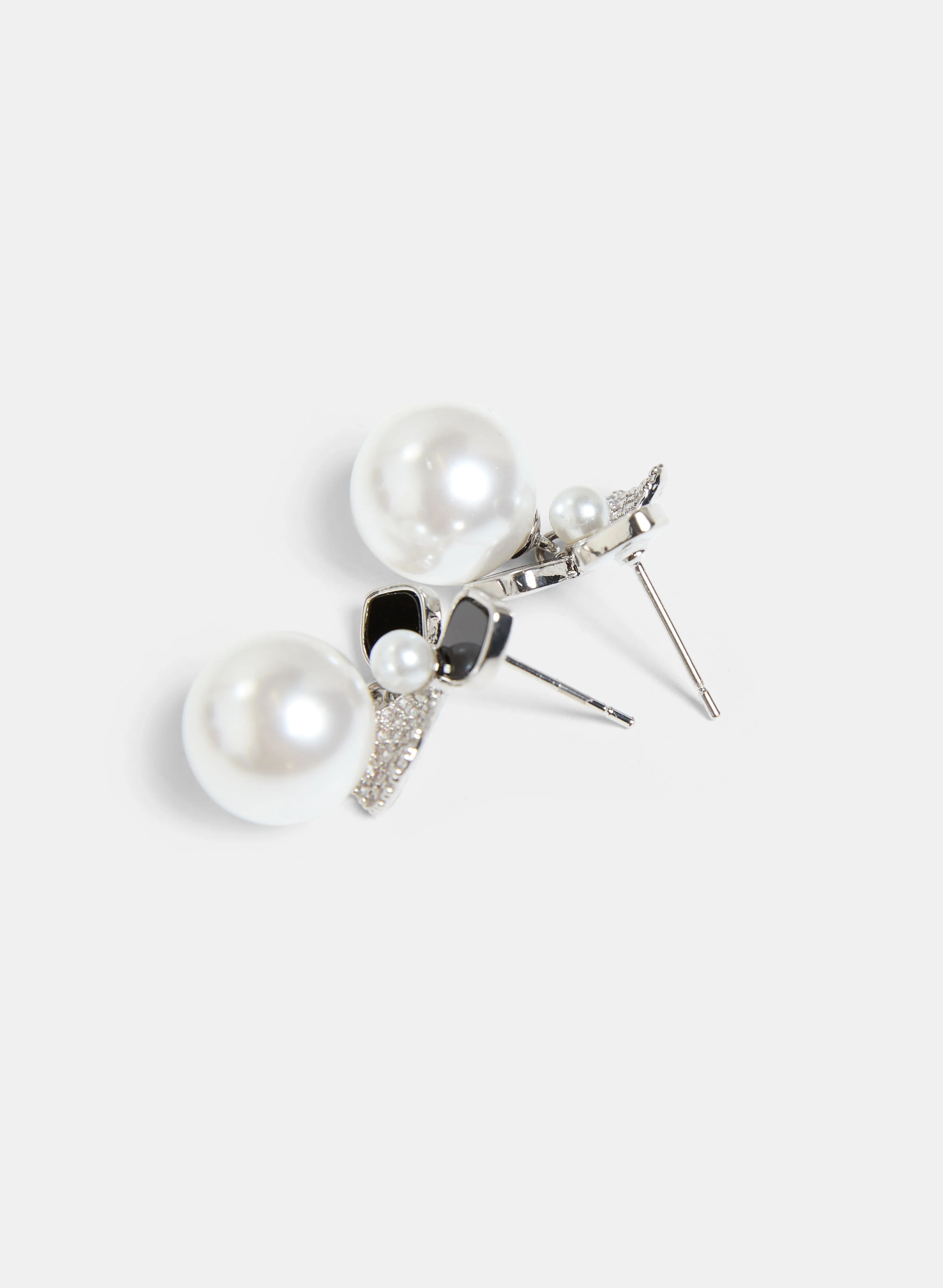 Floral Pearl Drop Earrings - Image 2