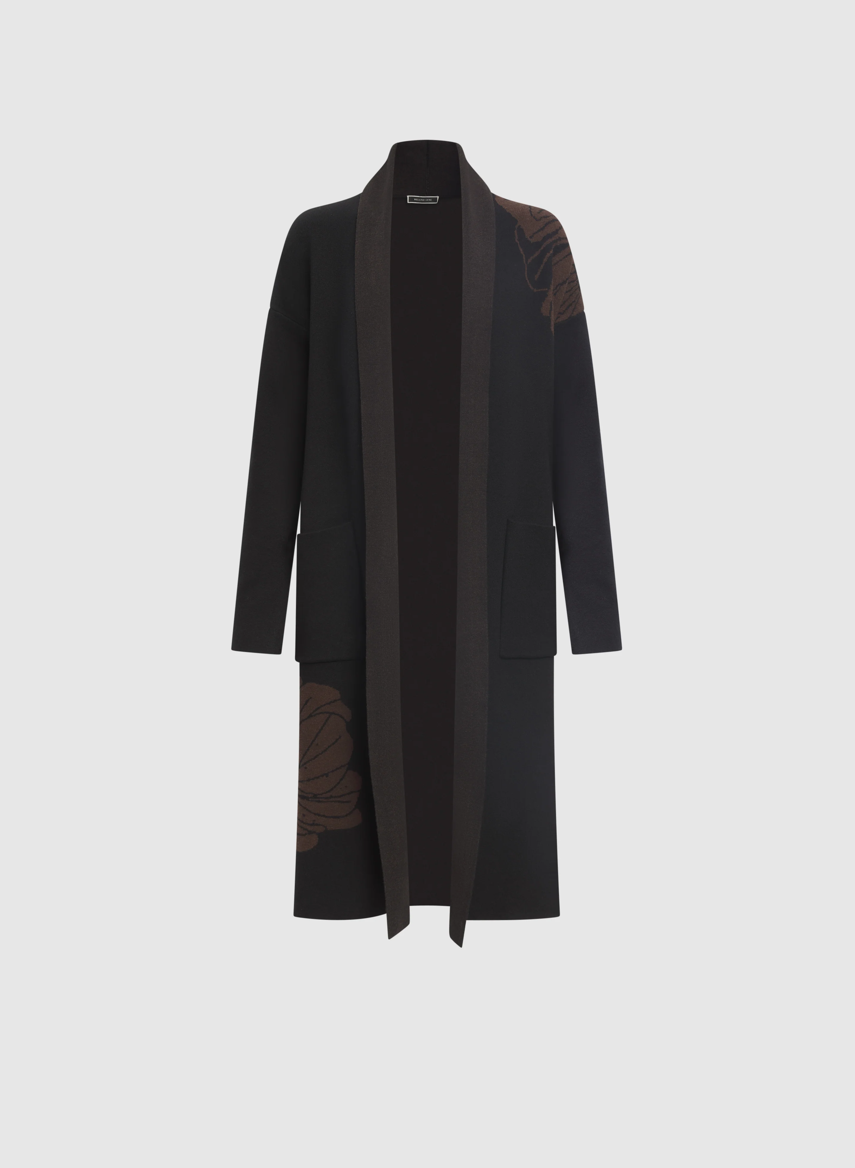 Long Floral Detail Cardigan - Image 6