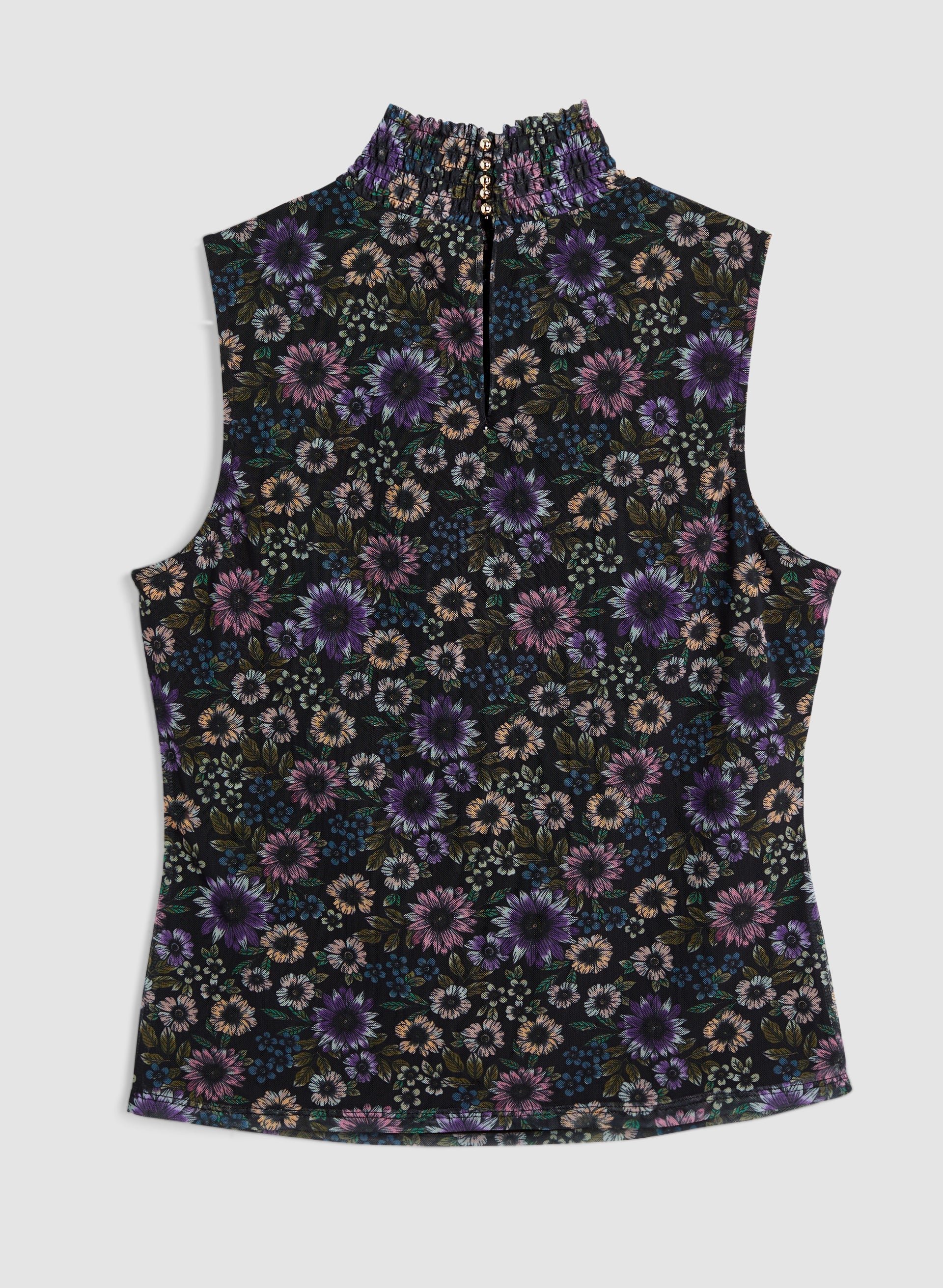 Floral Print Sleeveless Top - Image 7