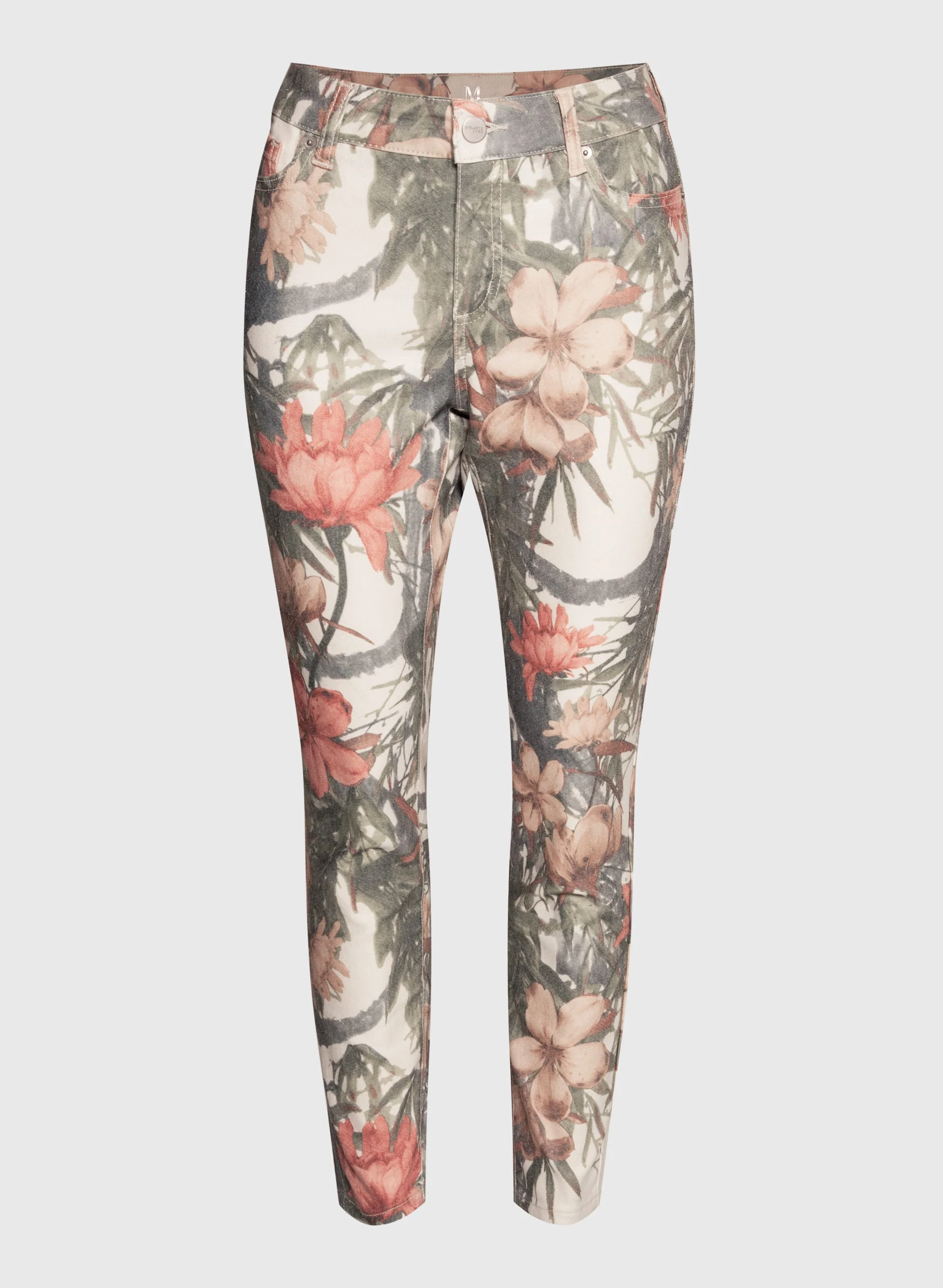 Floral Print Slim Leg Jeans - Image 5