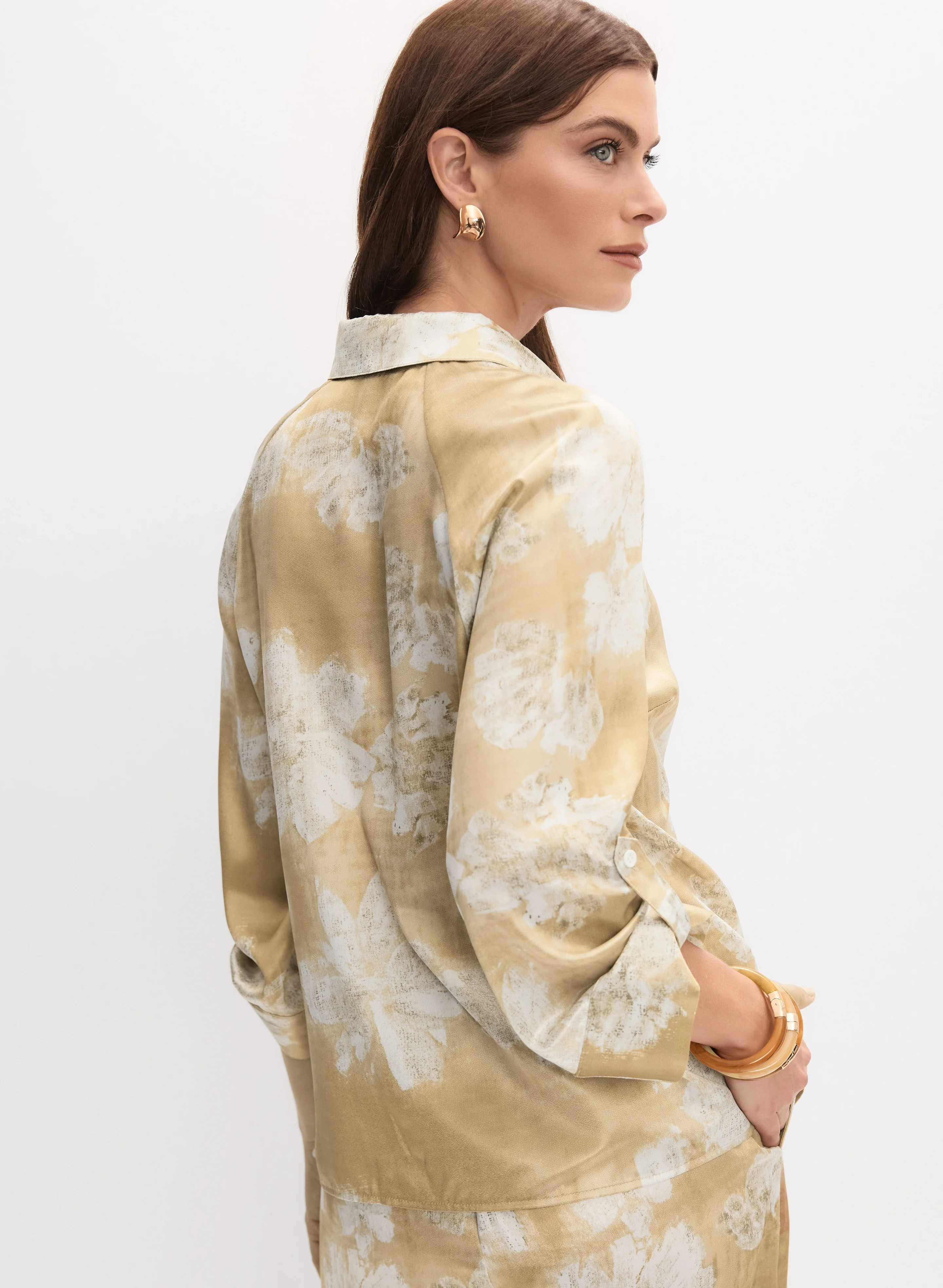 Floral Satin Blouse - Image 4