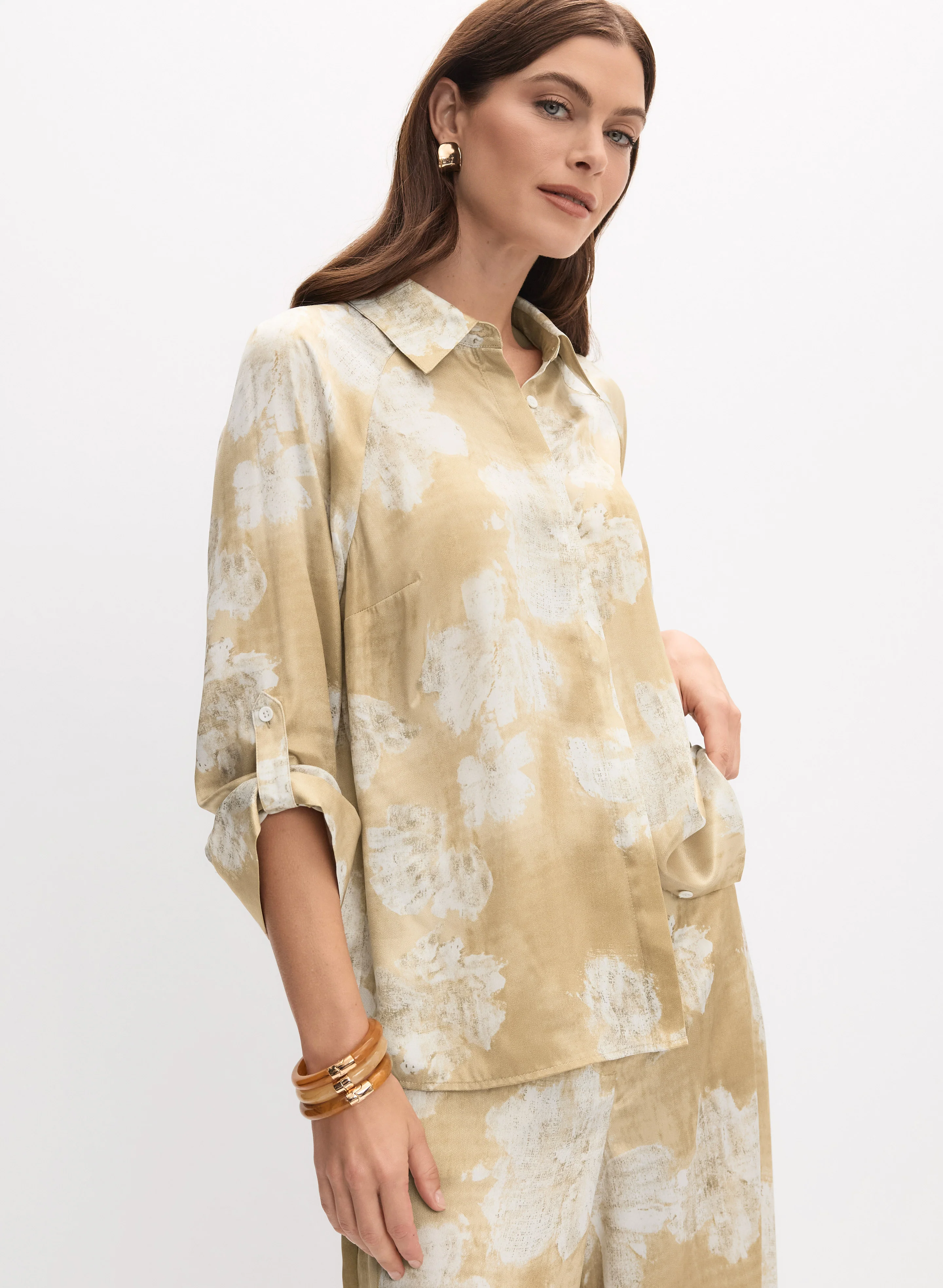 Floral Satin Blouse - Image 8