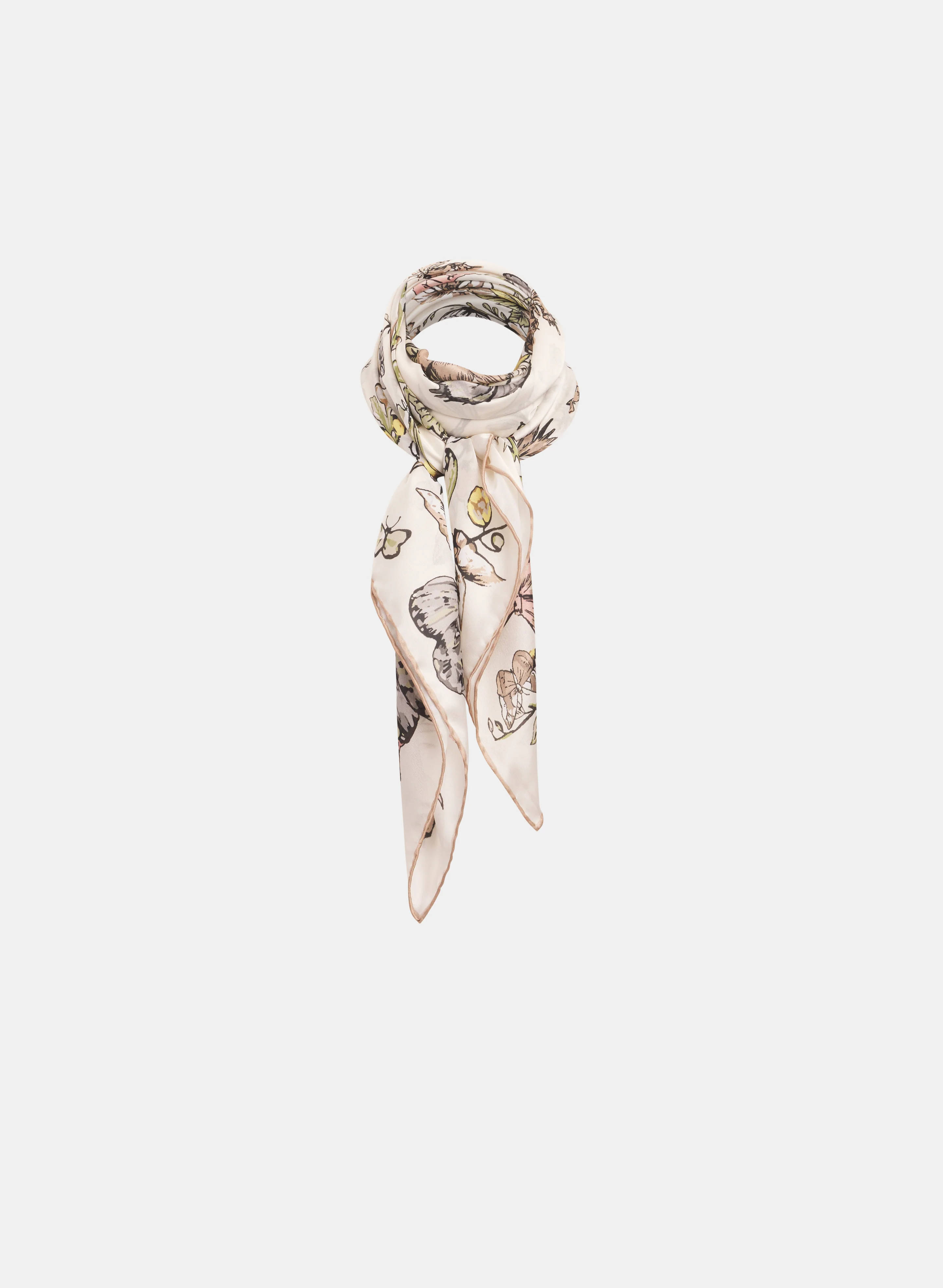 Floral Satin Scarf
