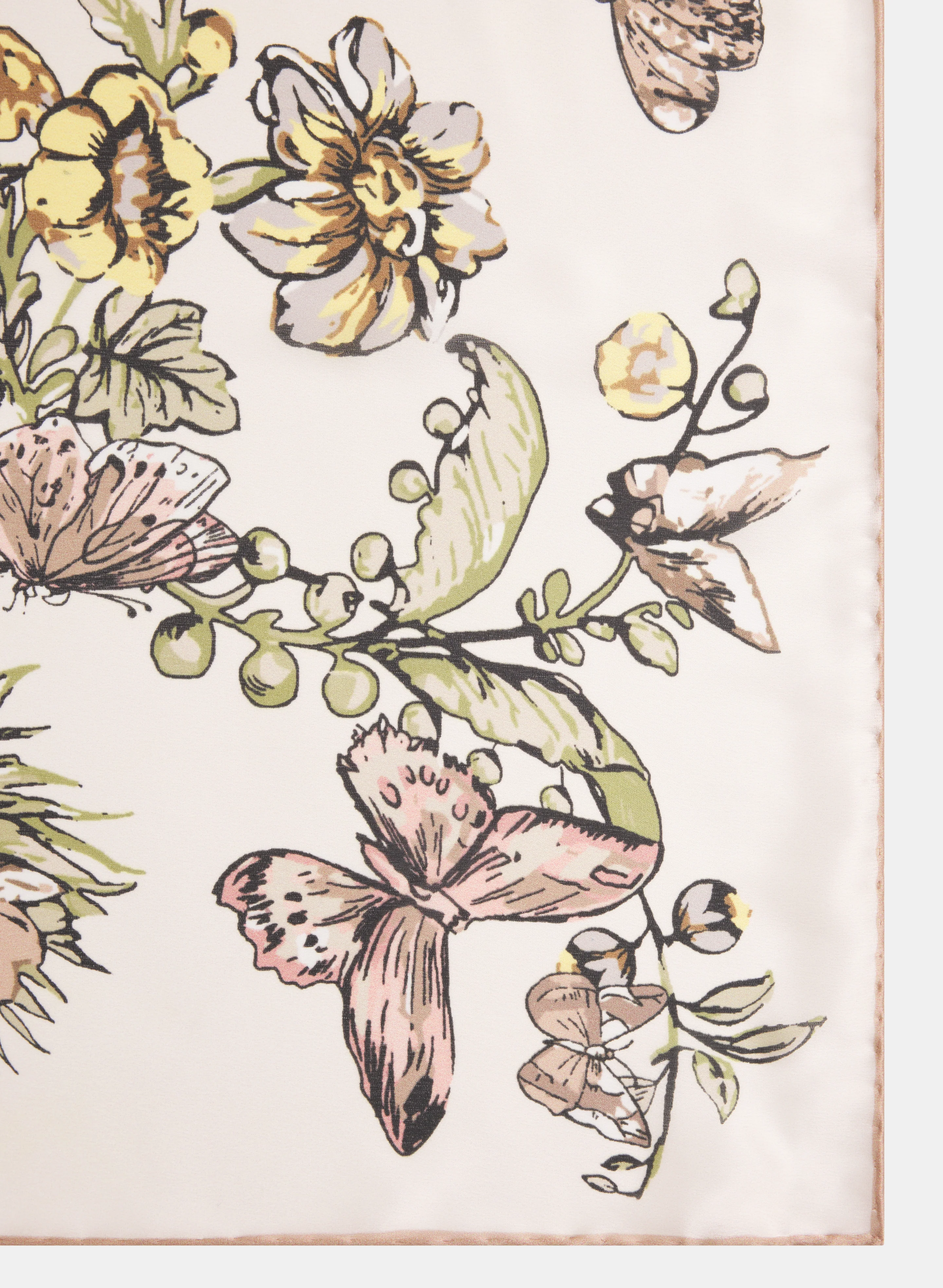 Floral Satin Scarf - Image 2