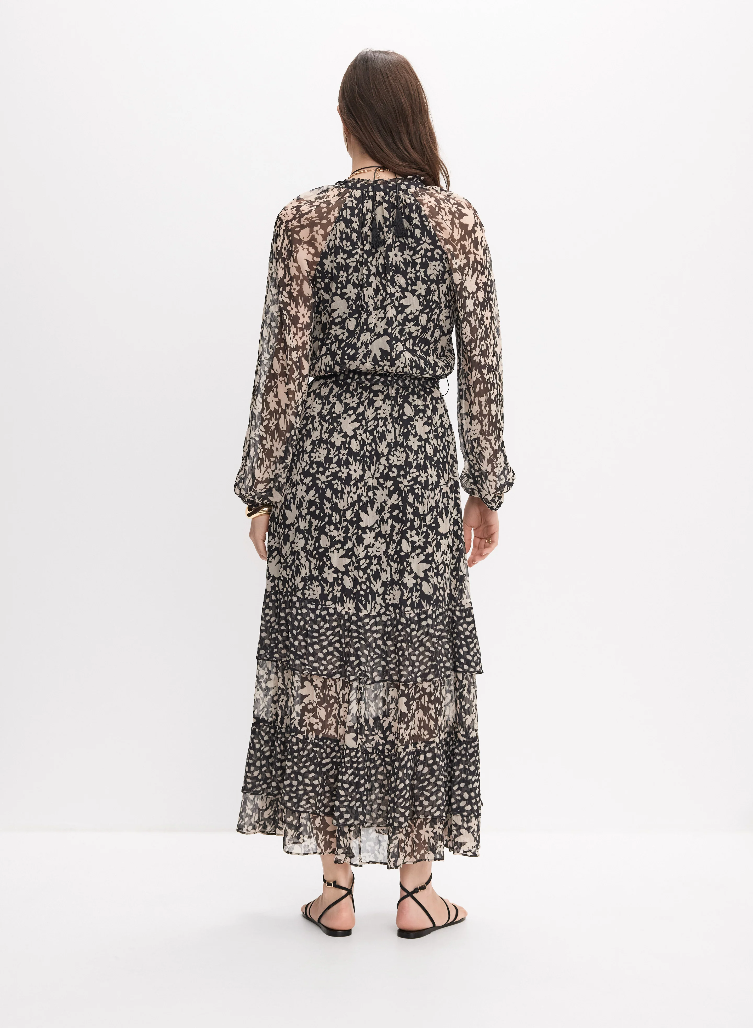 Floral Tiered Maxi Dress - Image 4