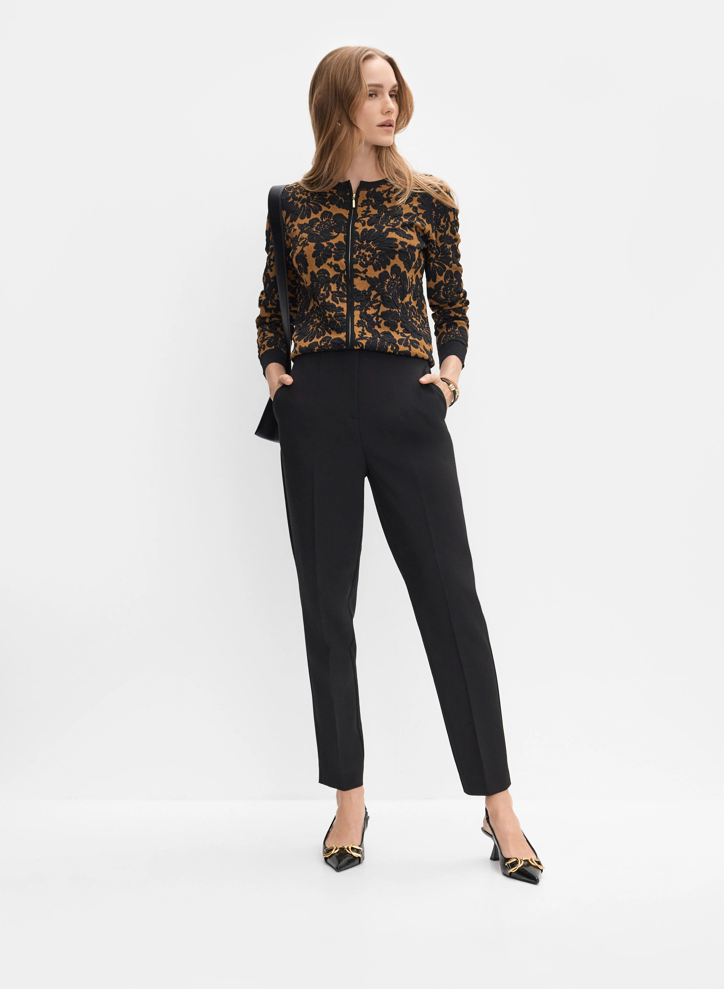 Floral Zip-Up Cardigan - Image 3