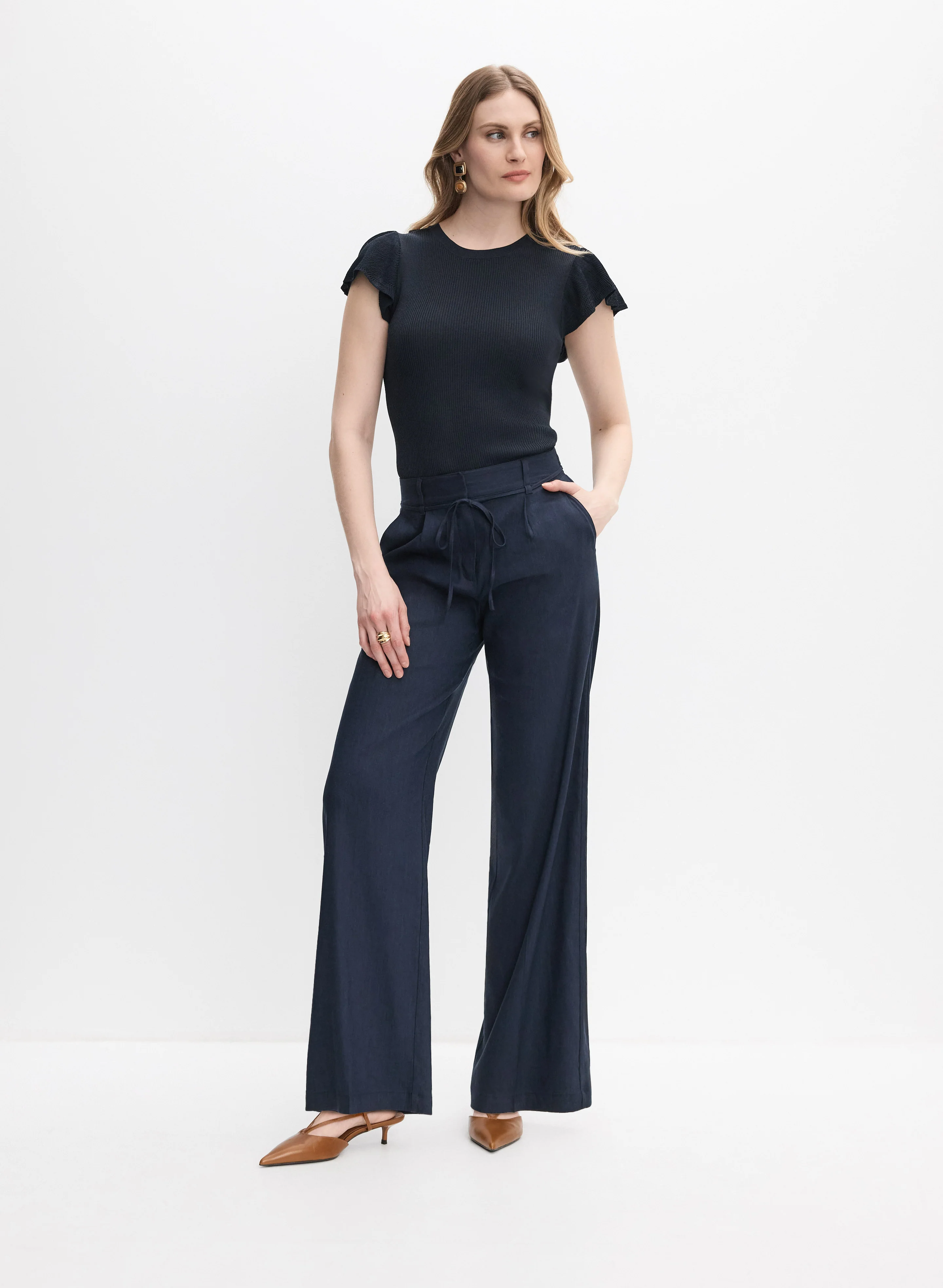 Flutter Sleeve Knit Top - Image 3