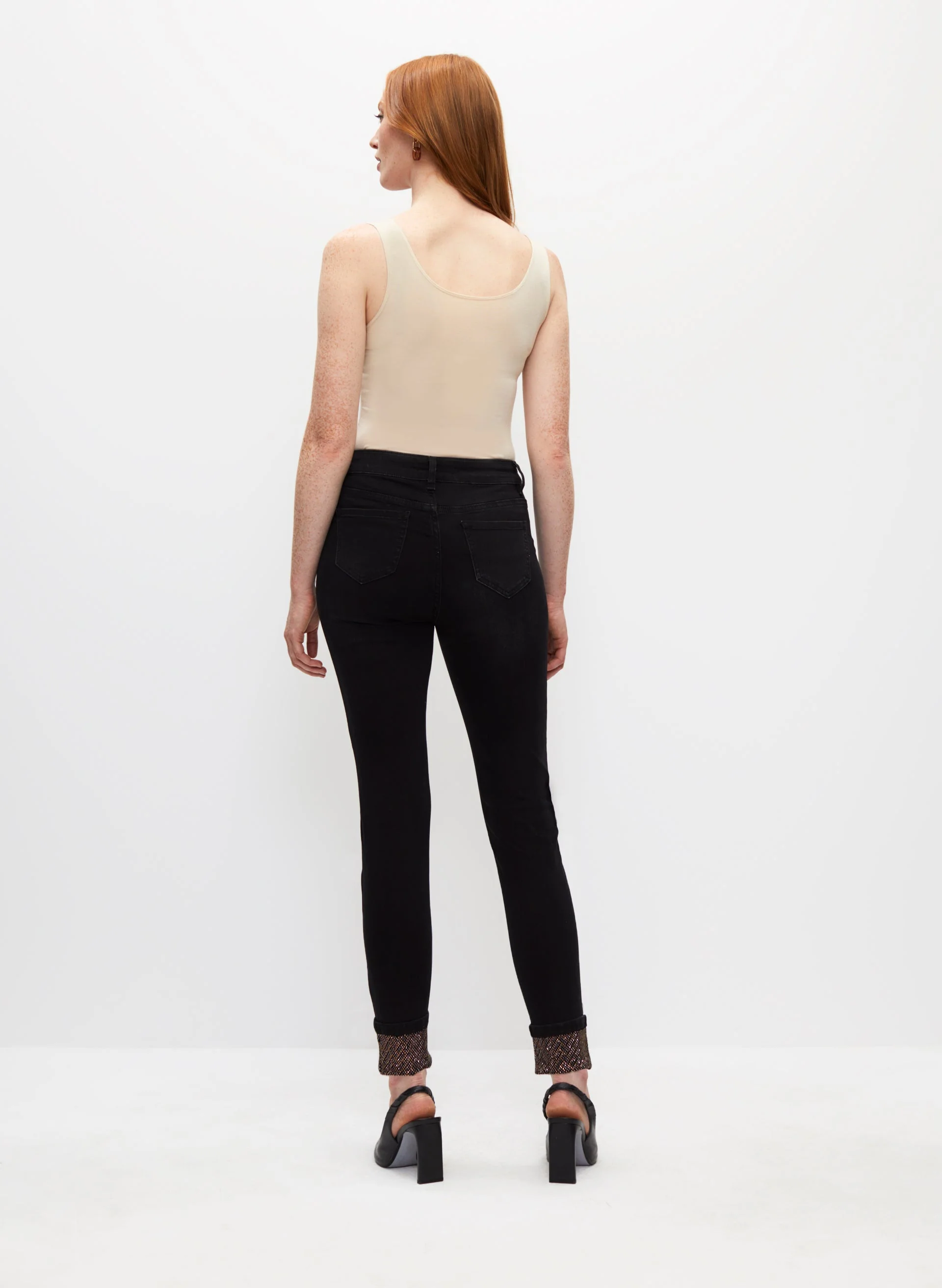 Frank Lyman - Rhinestone Cuff Slim Leg jeans - Image 2