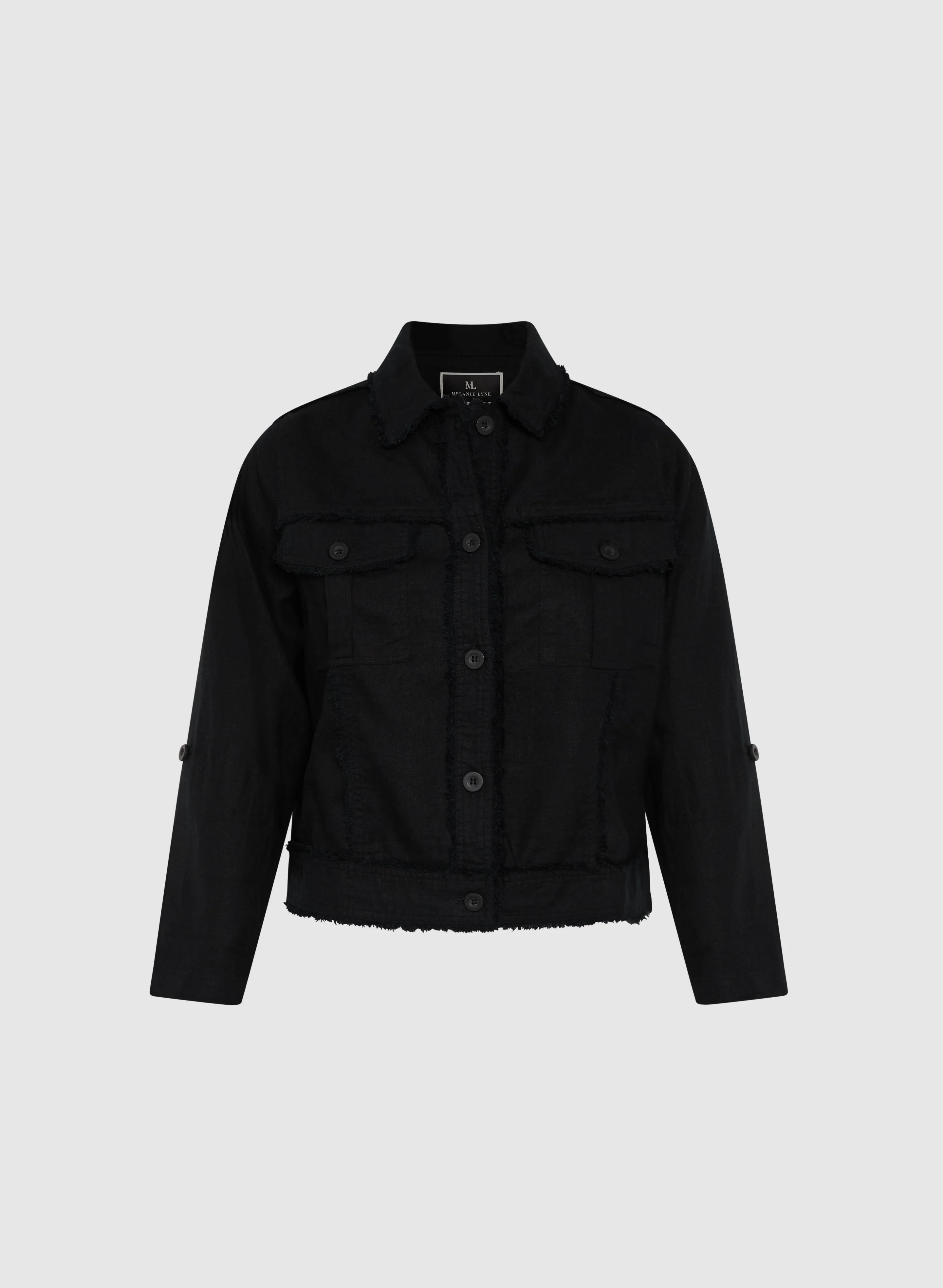 Frayed Linen-Blend Jacket - Image 7