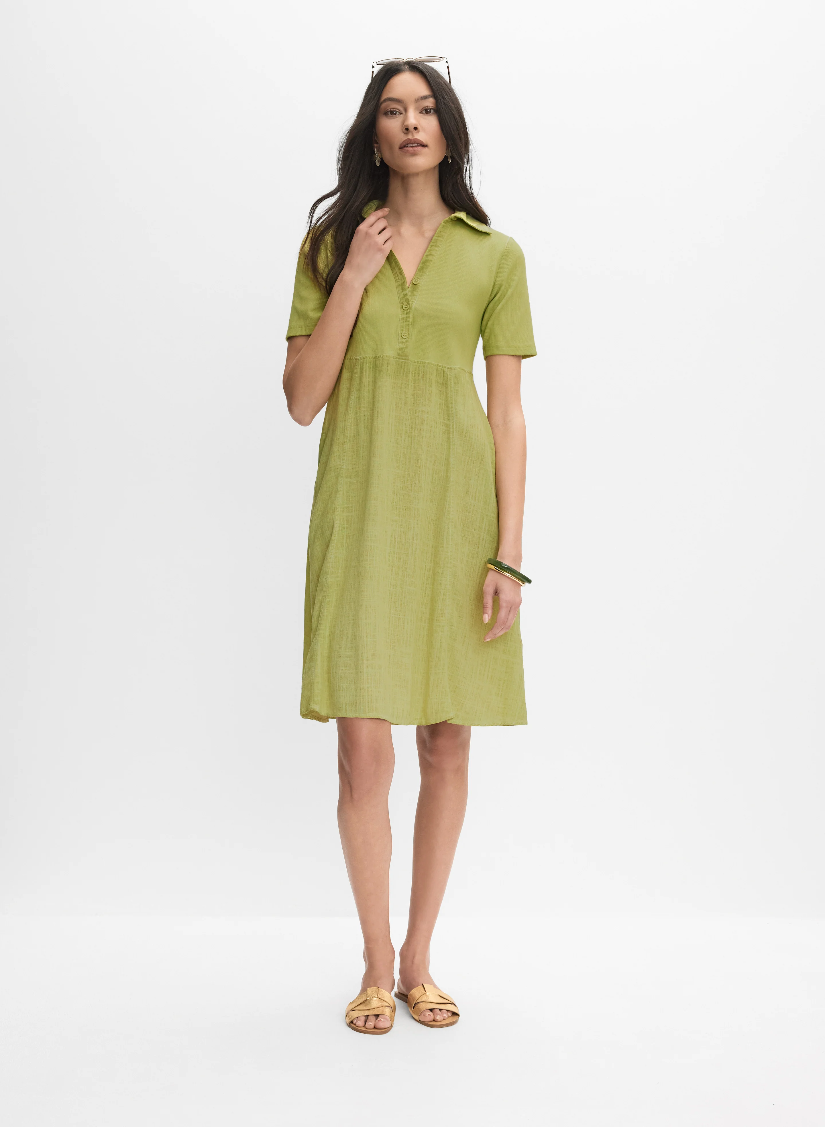Garment-Washed Dress