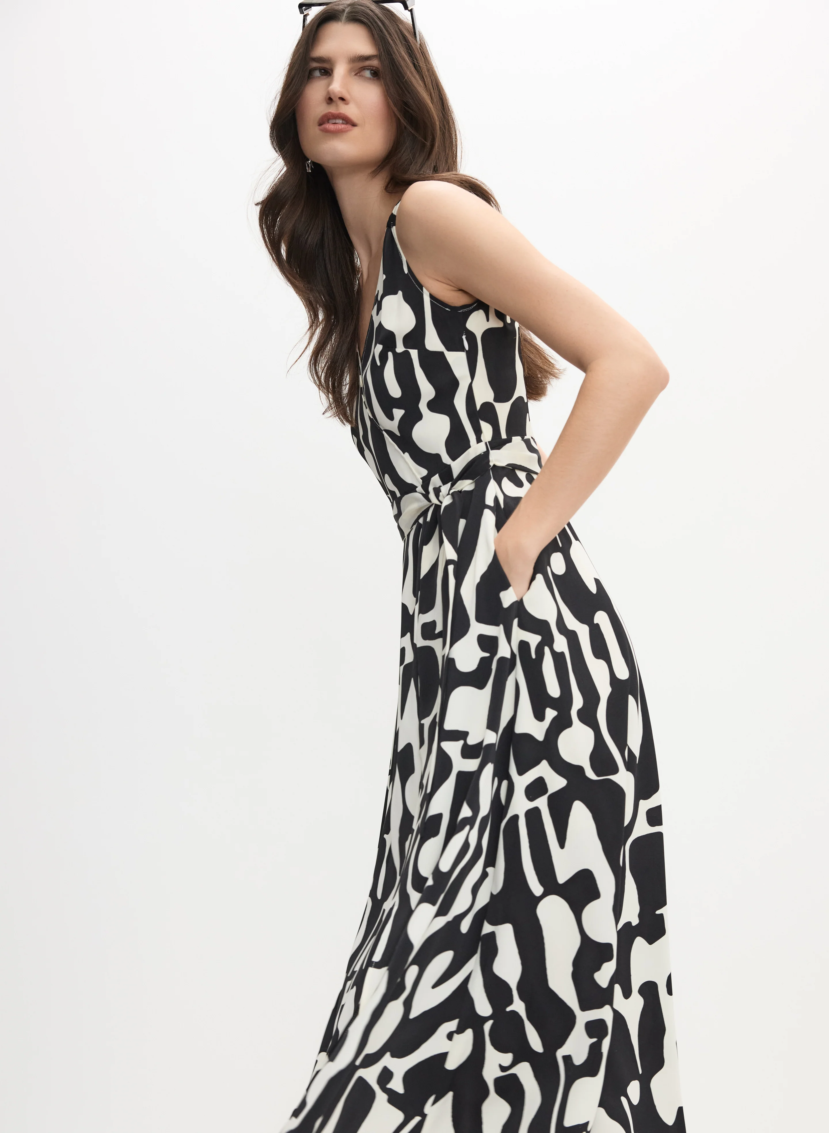Geometric Print Midi Dress - Image 4