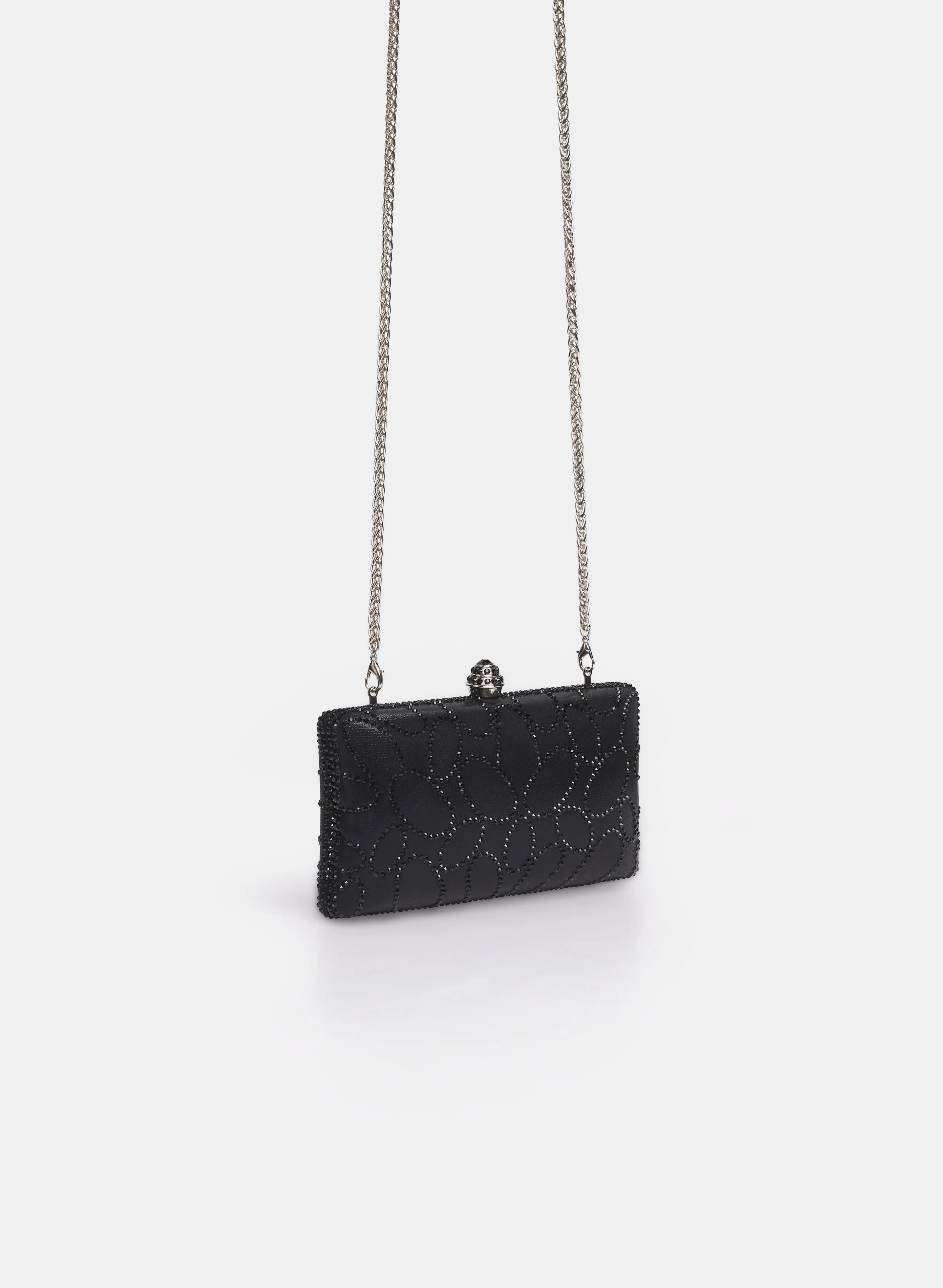Geometric Rhinestone Box Clutch - Image 3