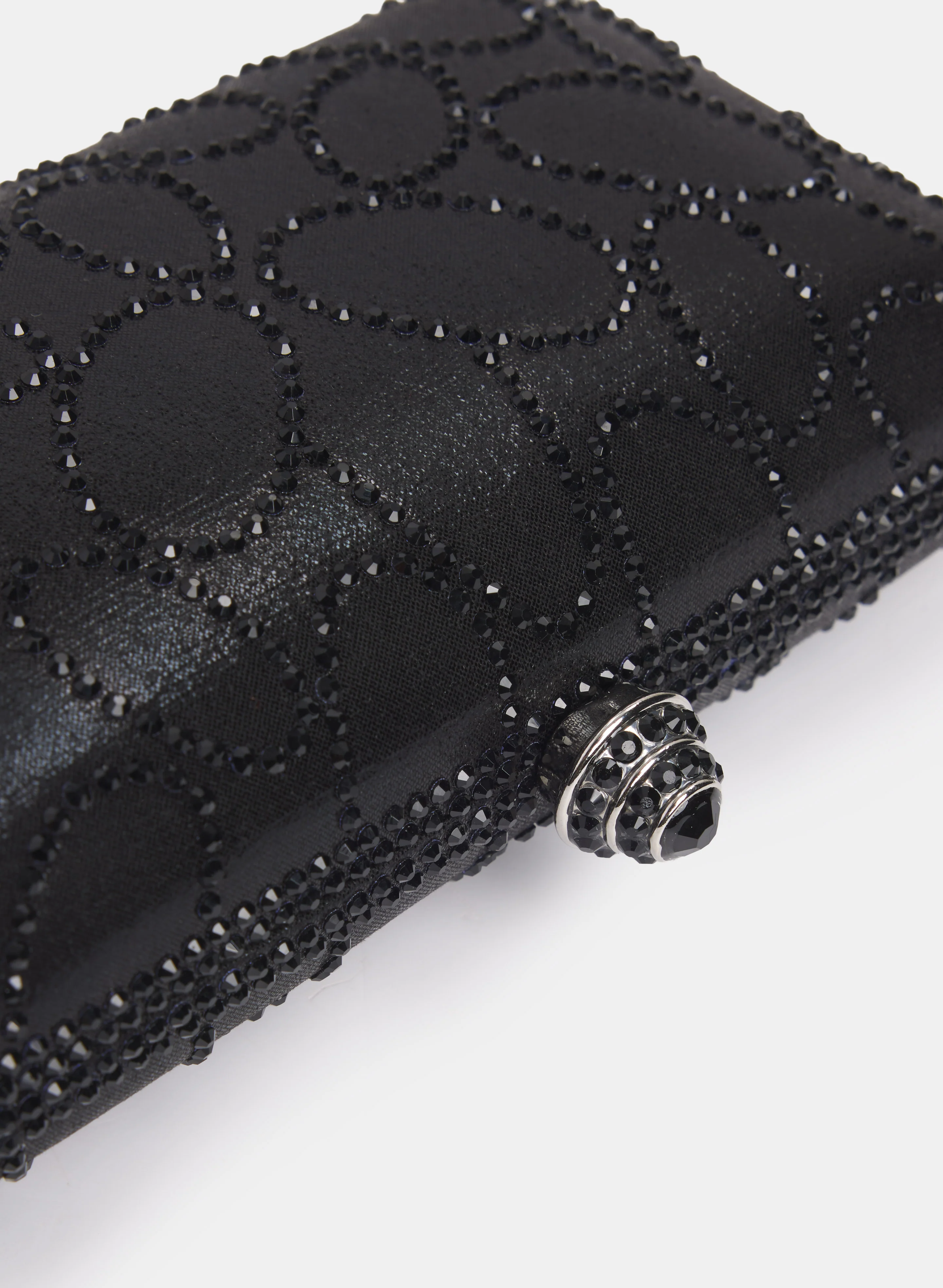 Geometric Rhinestone Box Clutch - Image 4
