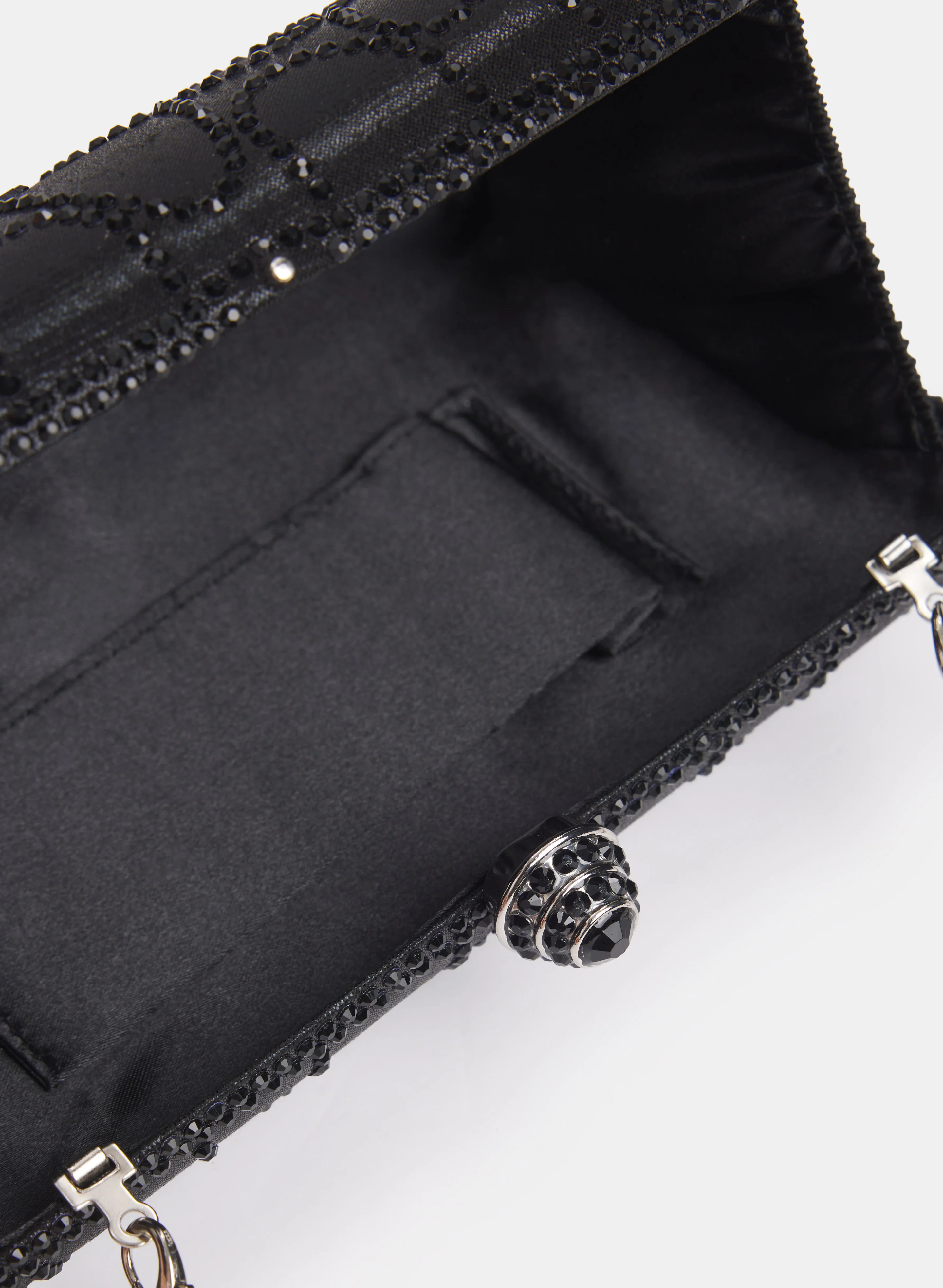 Geometric Rhinestone Box Clutch - Image 5