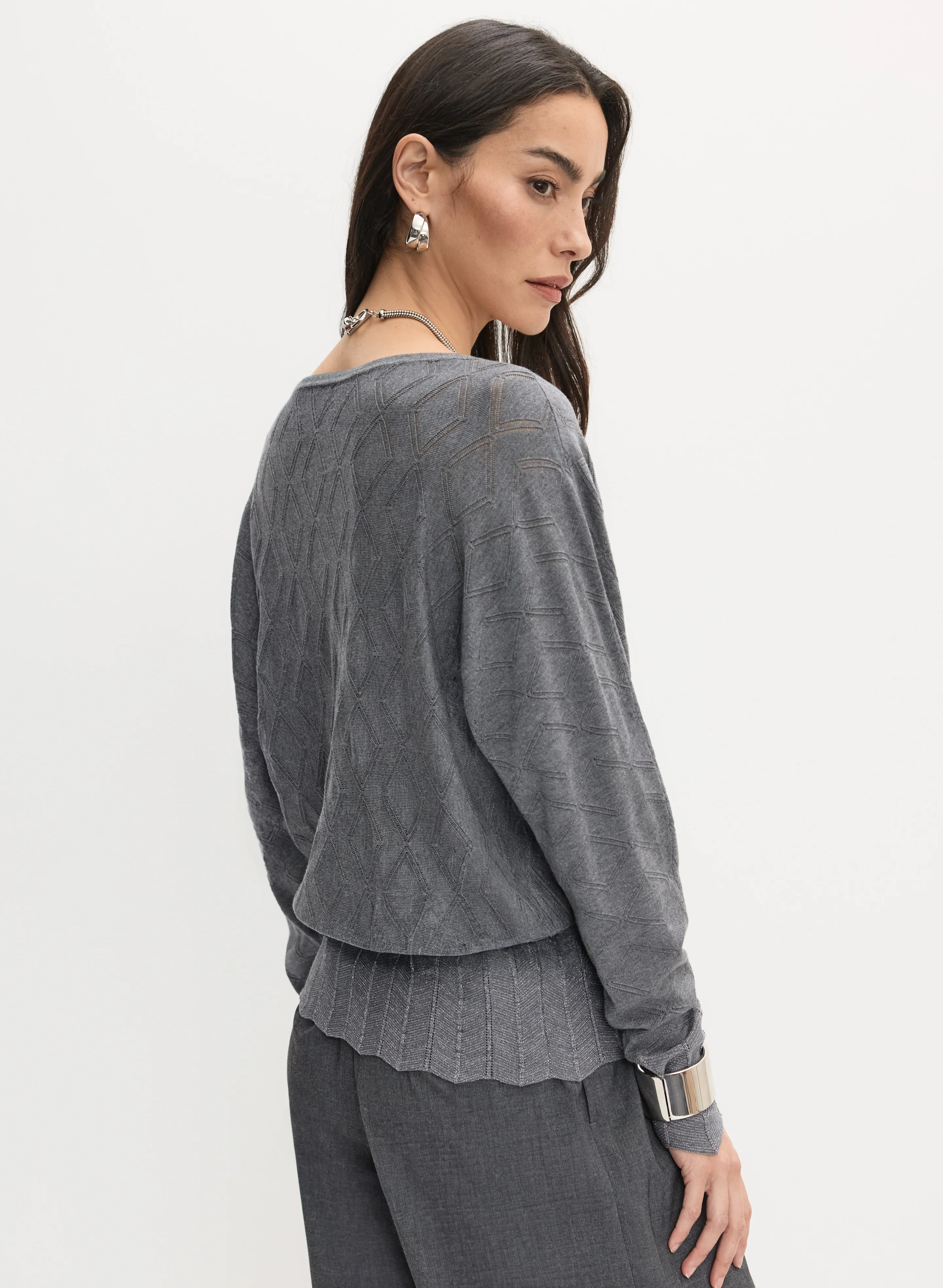 Geometric Stitch Sweater - Image 4