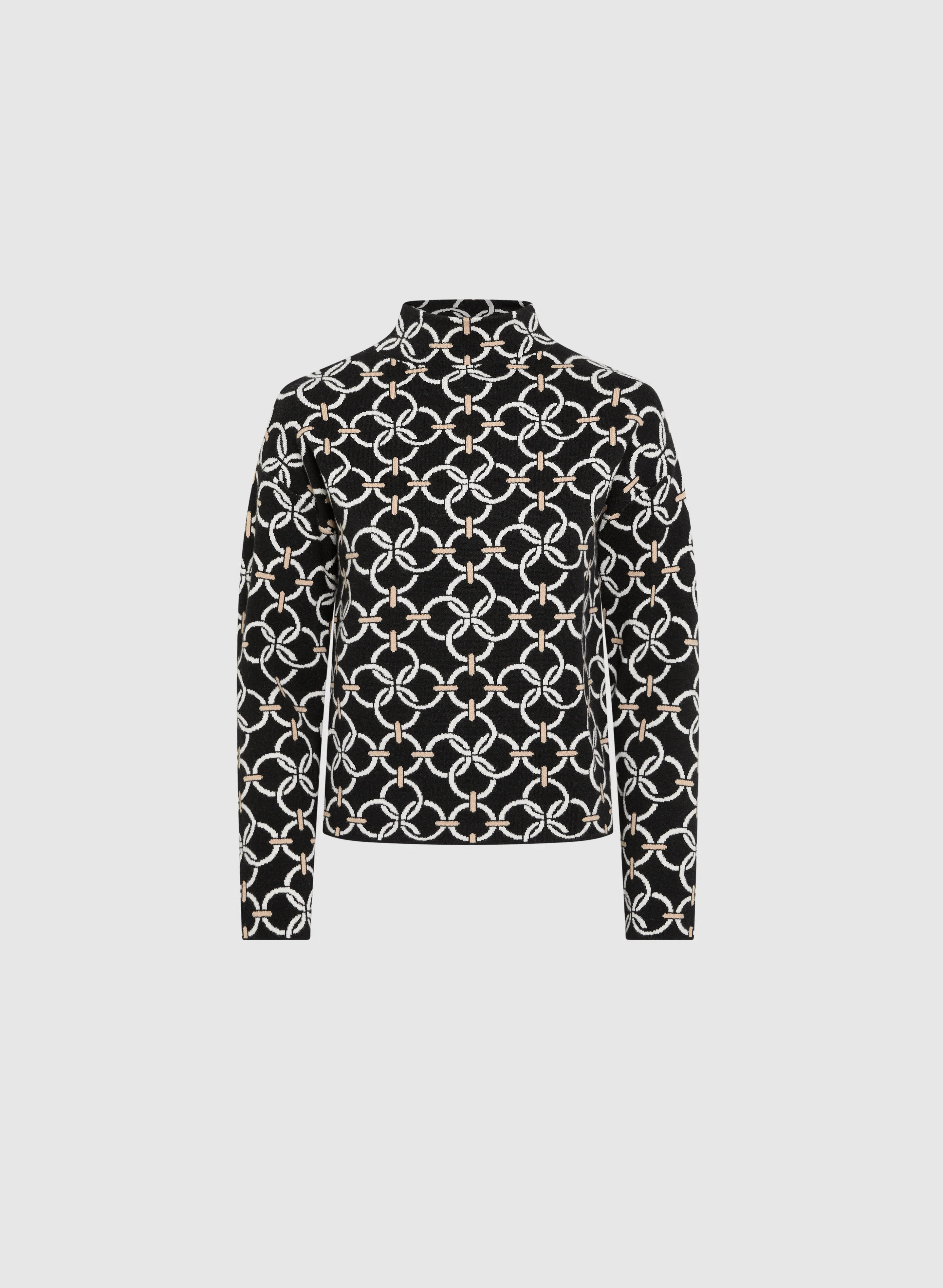 Geometric Mock Neck Sweater - Image 6