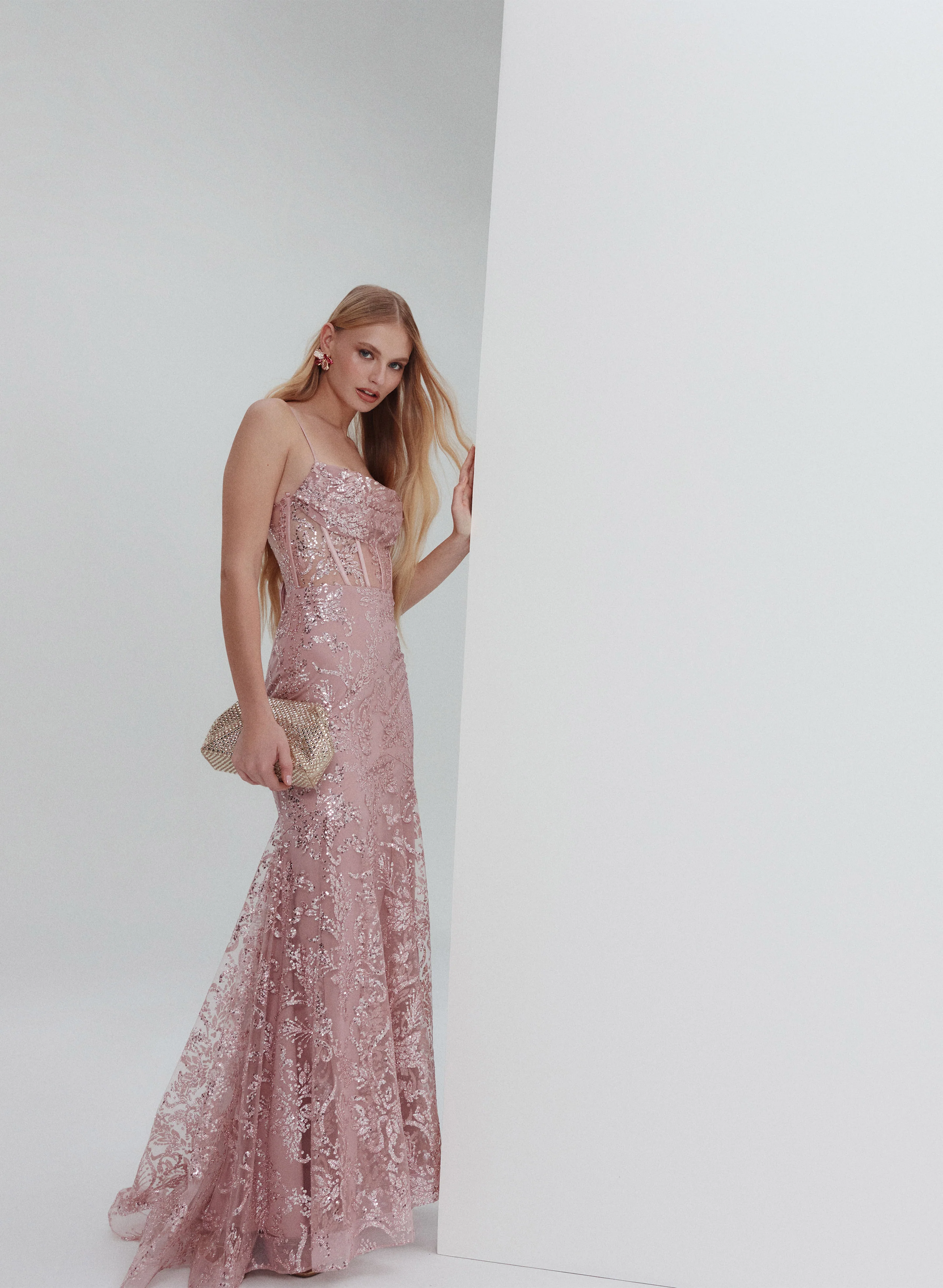 Glitter Mesh Dress - Image 2