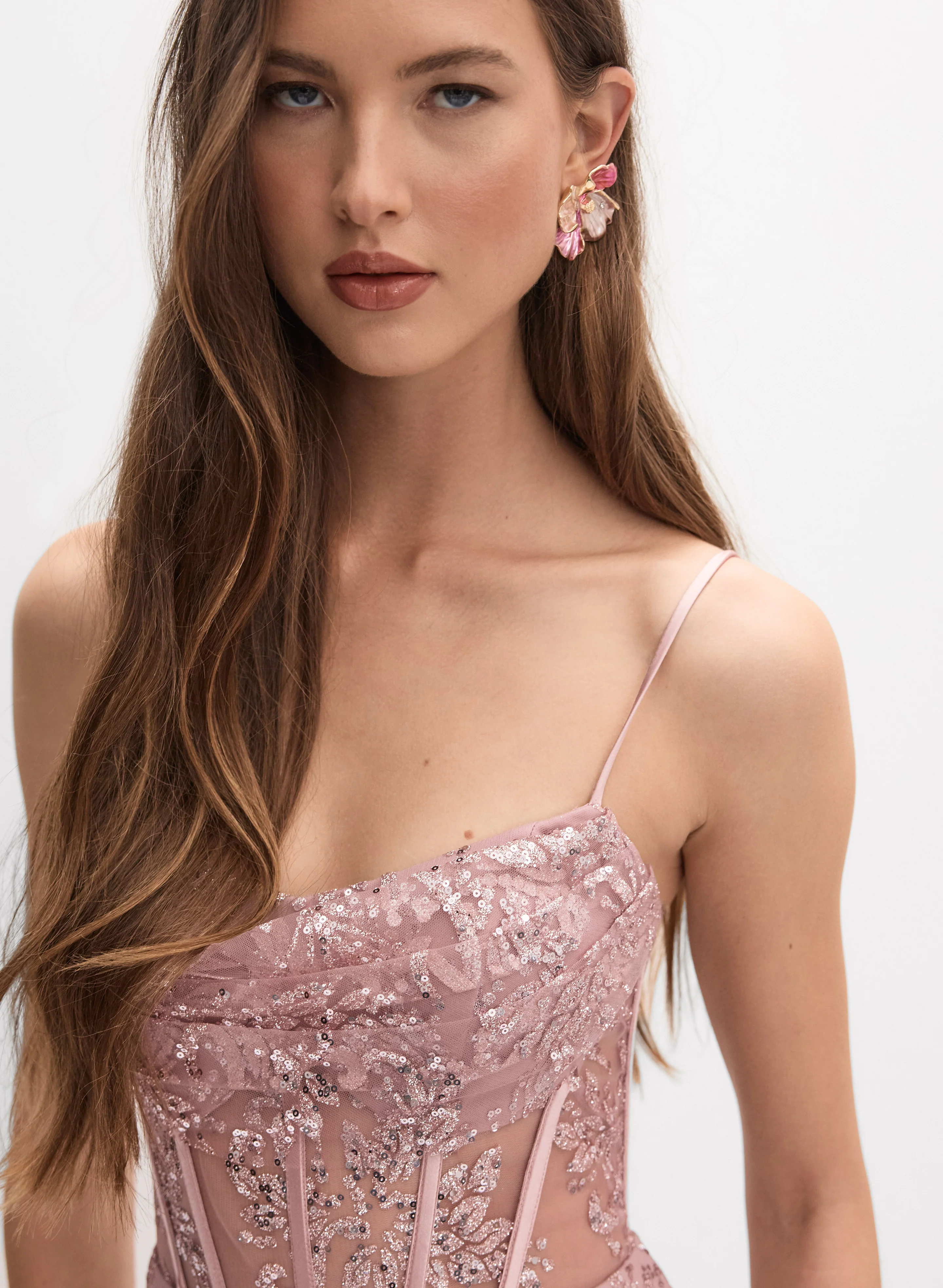 Glitter Mesh Dress - Image 3