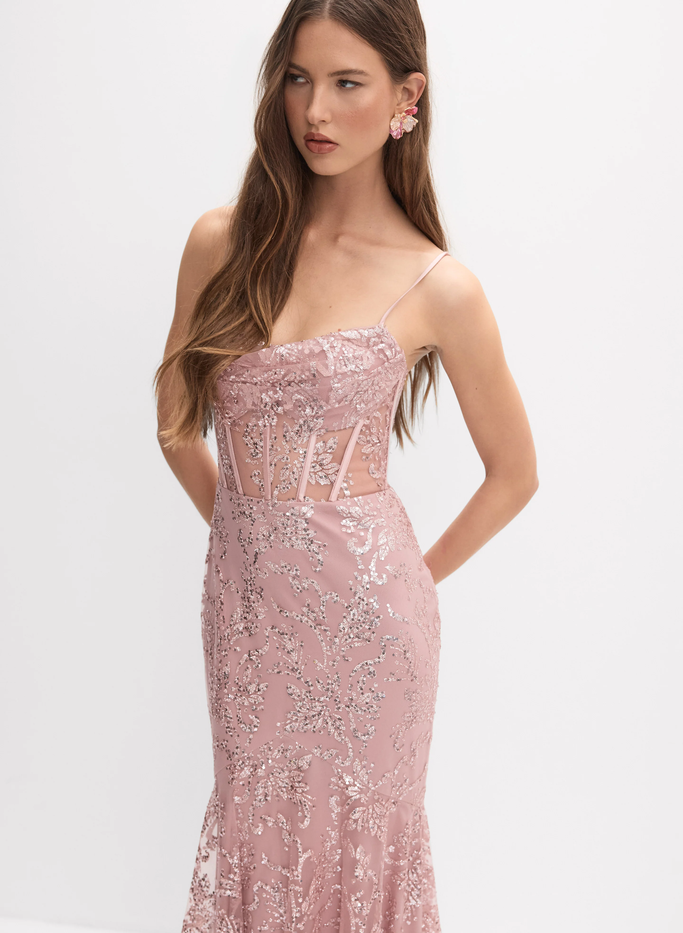 Glitter Mesh Dress - Image 7