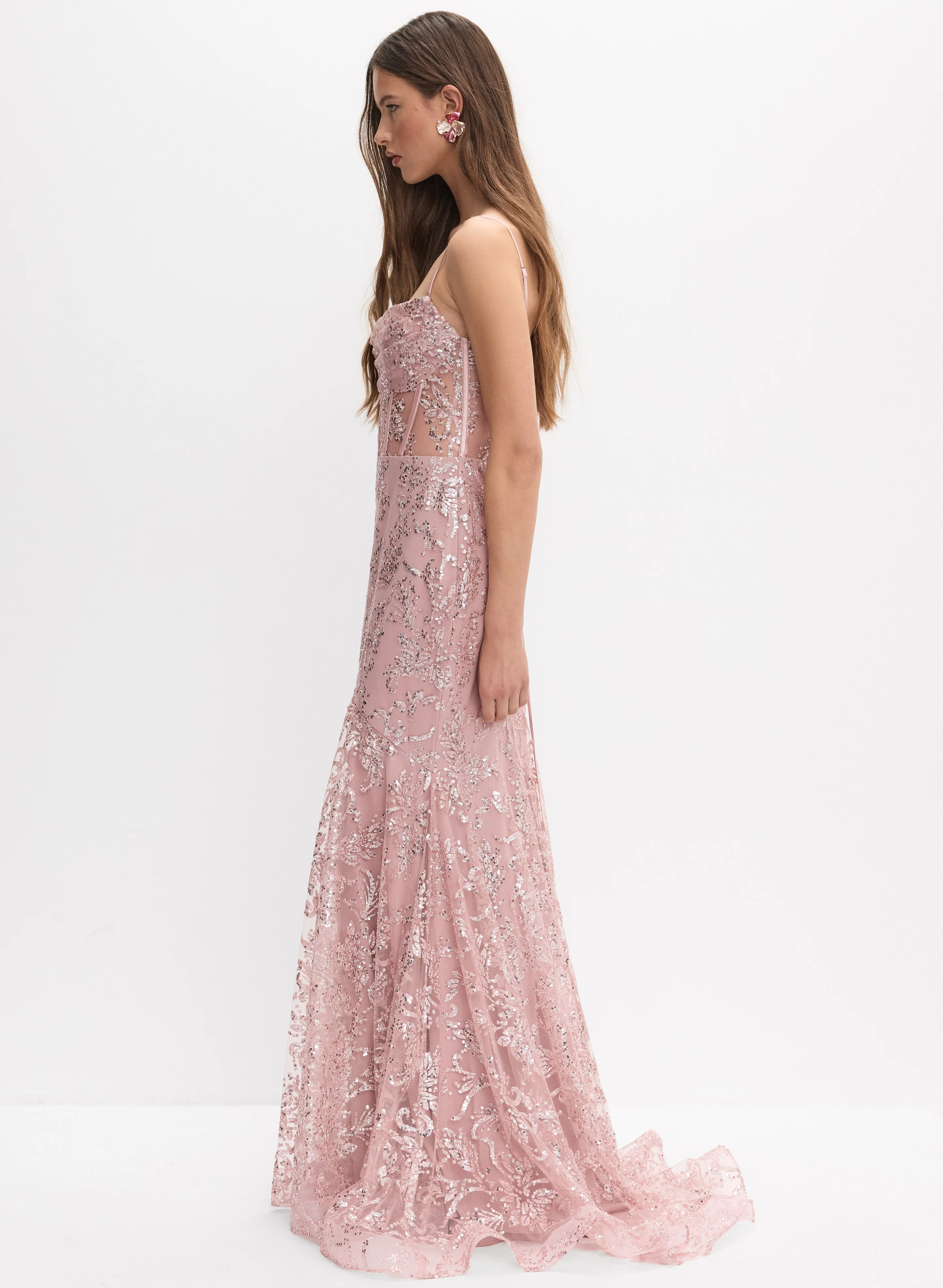 Glitter Mesh Dress - Image 8