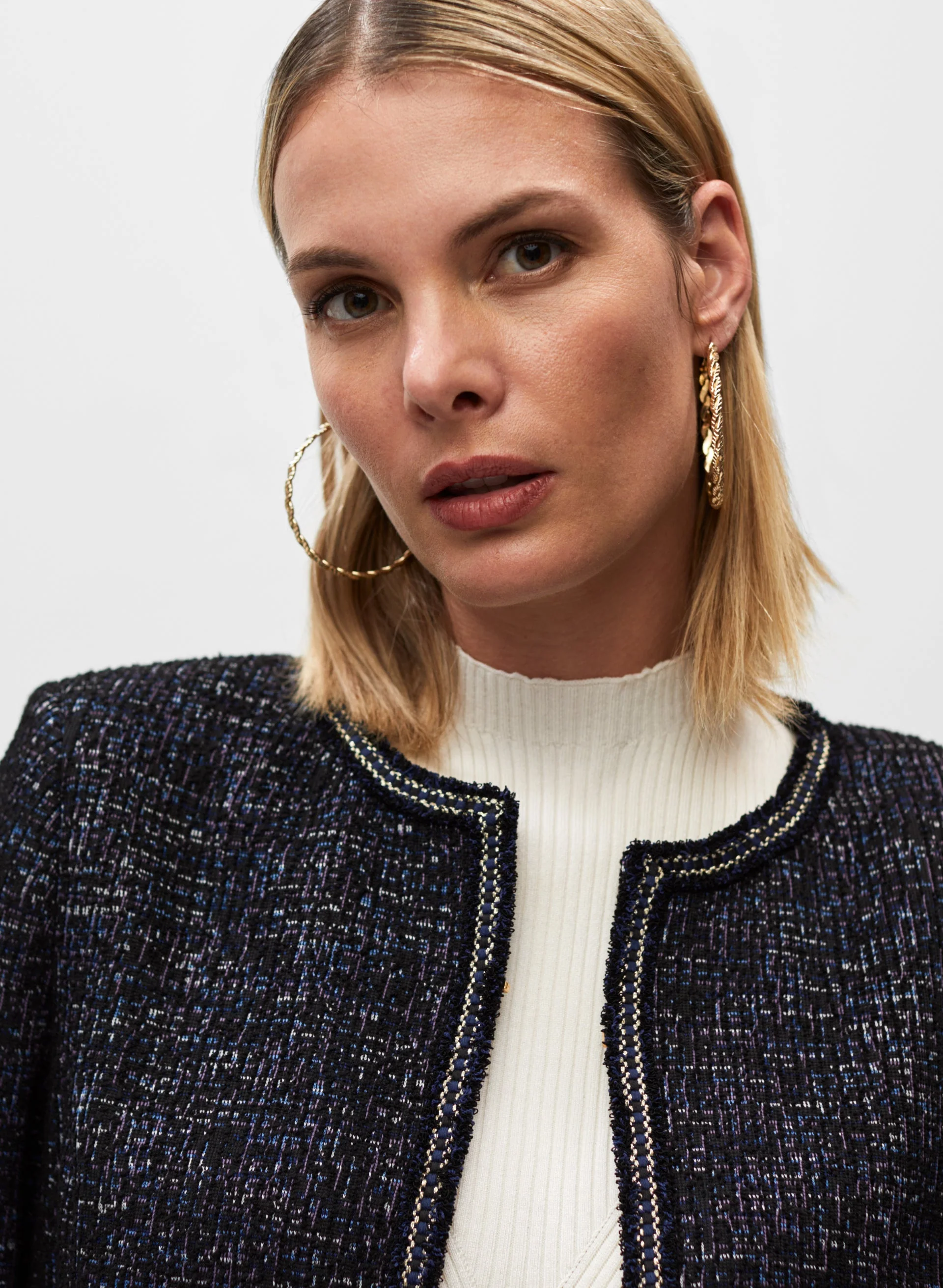 Gold Trim Tweed Jacket - Image 2