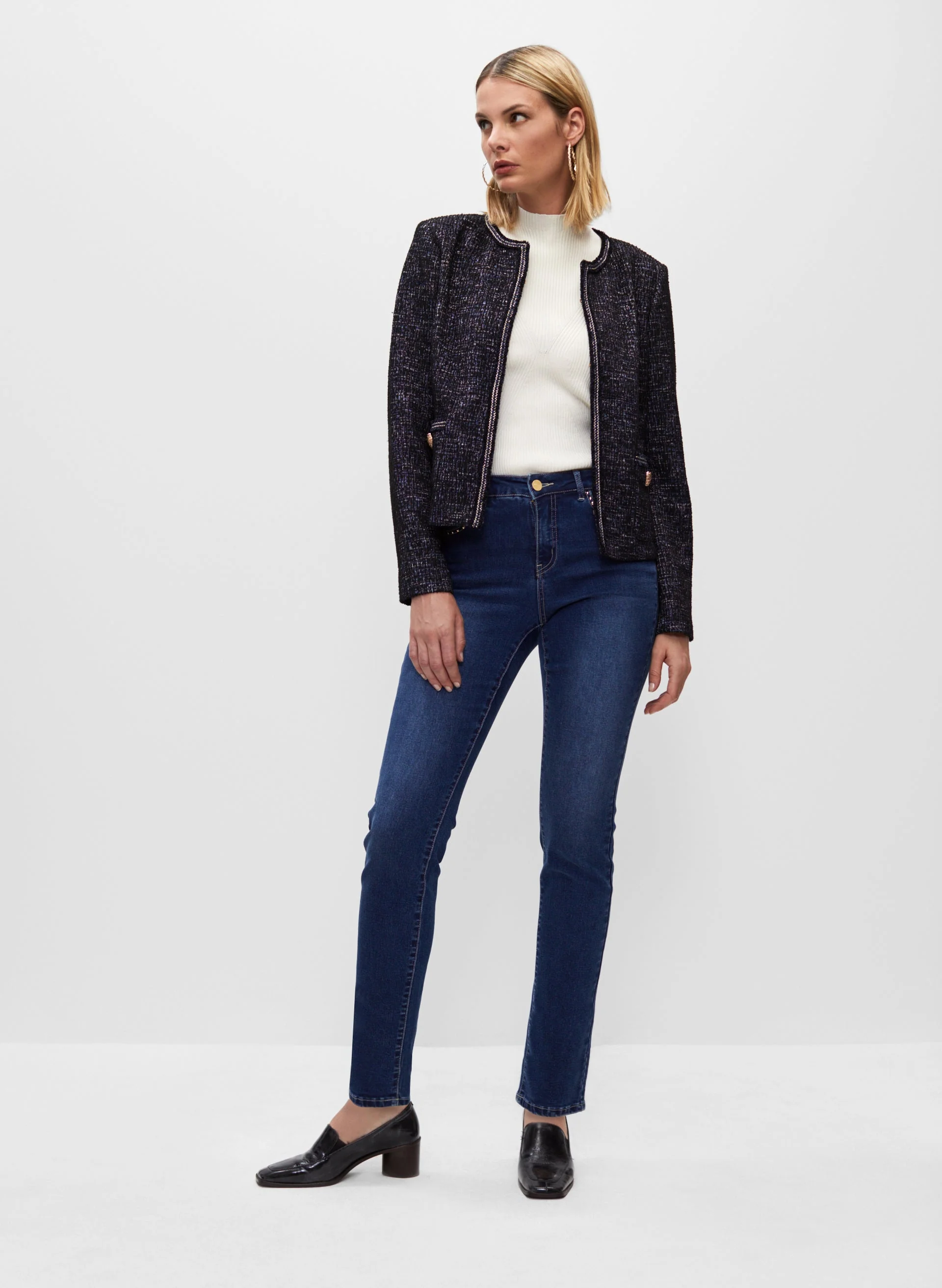 Gold Trim Tweed Jacket - Image 4