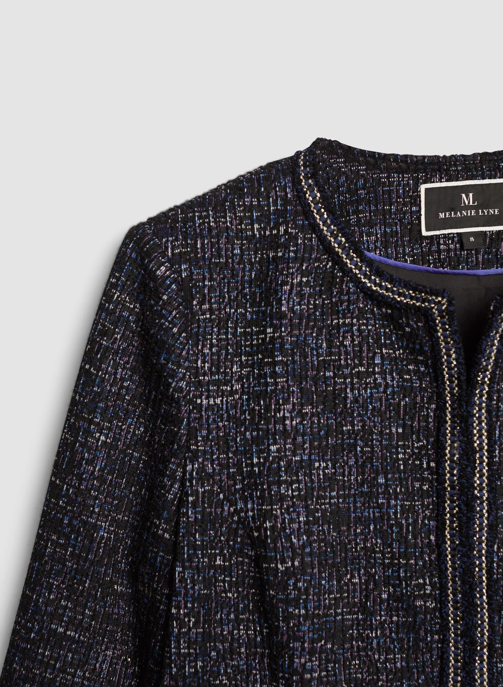 Gold Trim Tweed Jacket - Image 6
