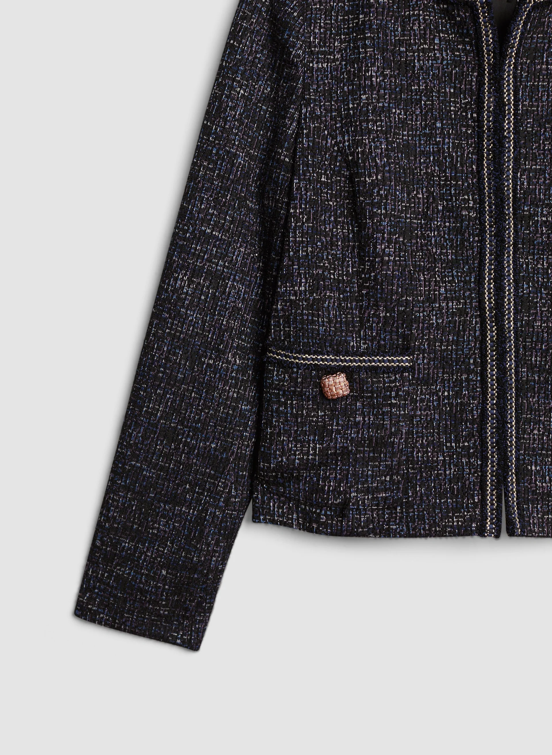 Gold Trim Tweed Jacket - Image 8