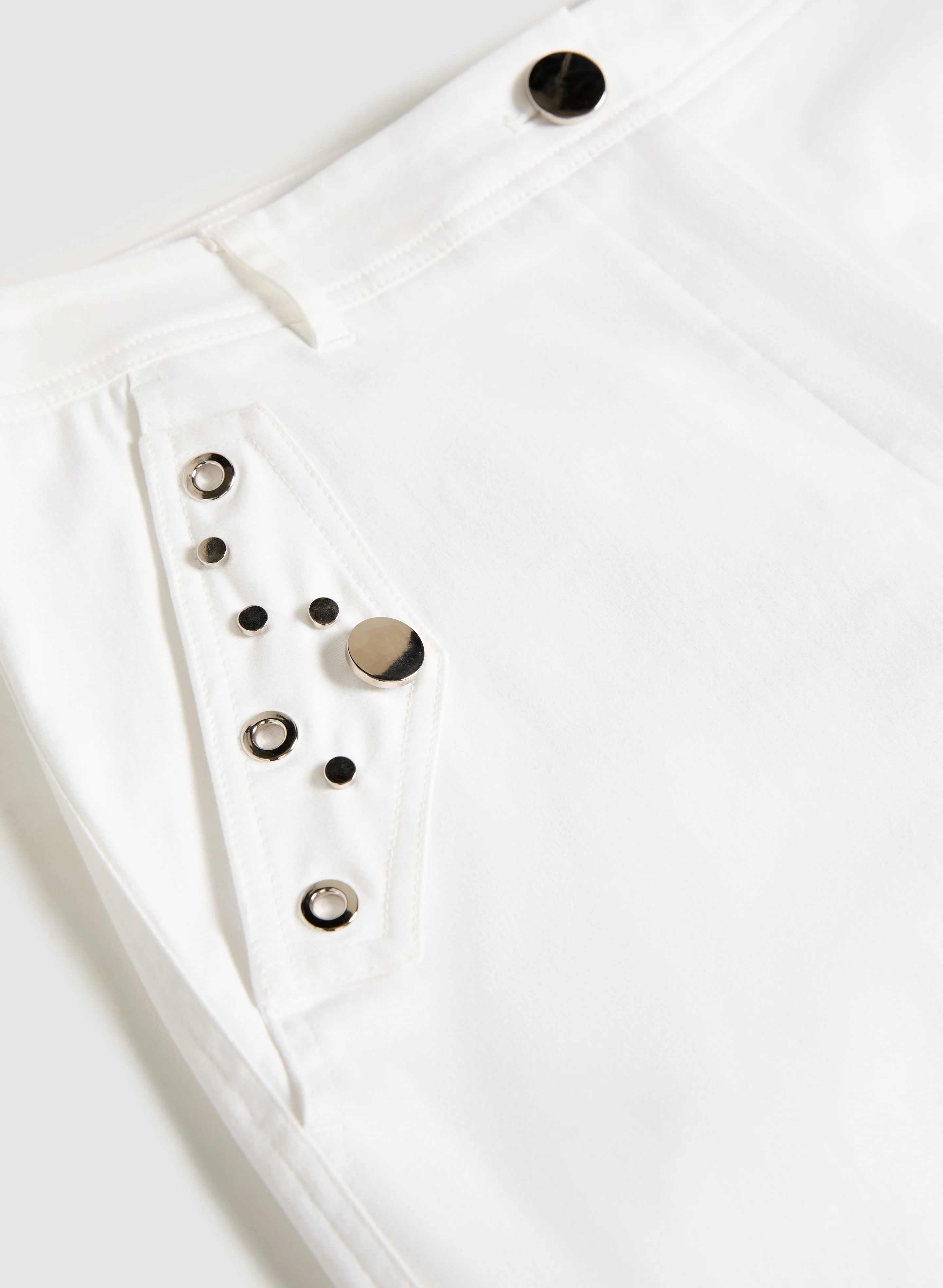 Grommet Embellished Straight-Leg Pants - Image 7