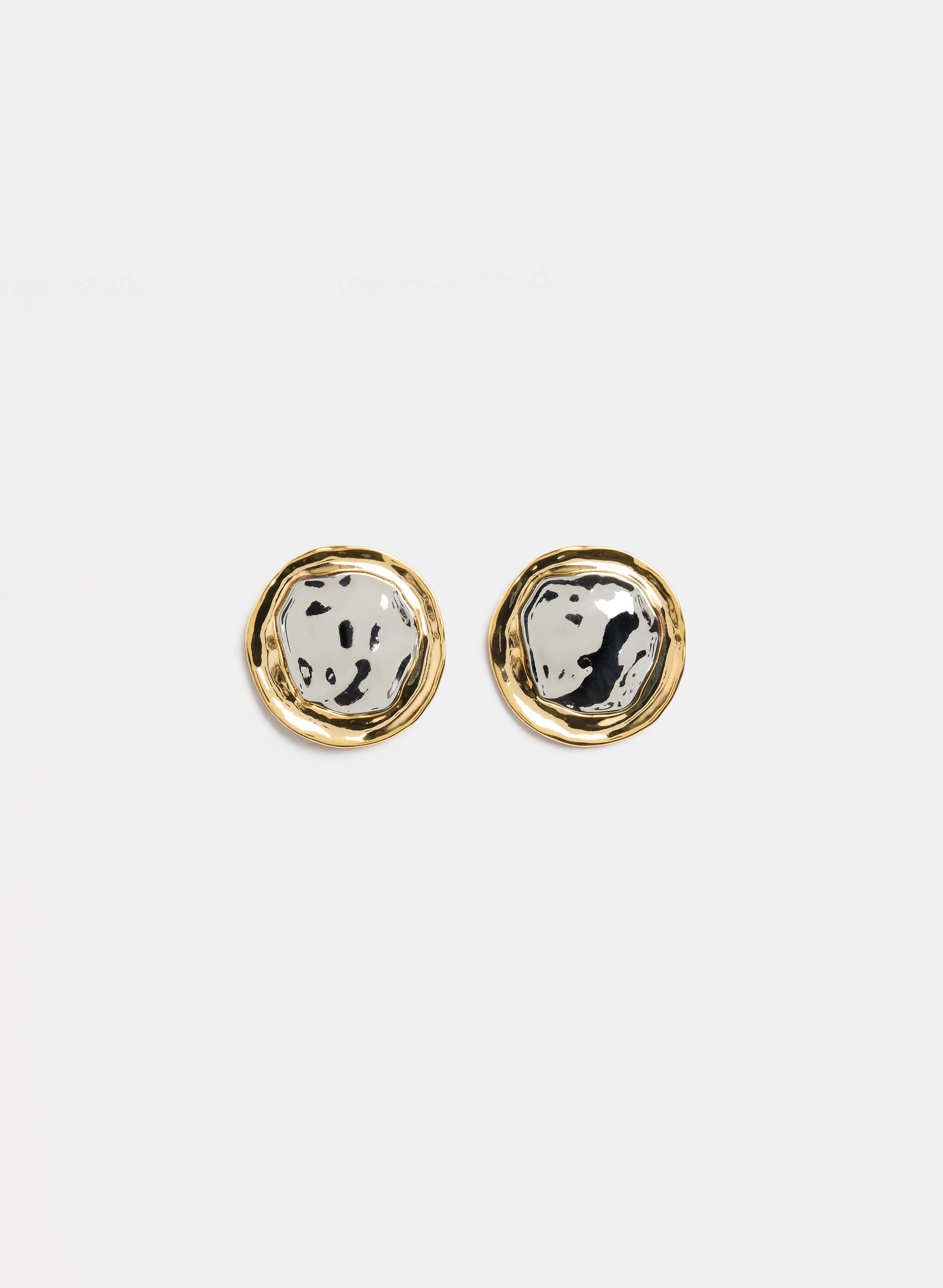 Hammered 2-Tone Earrings