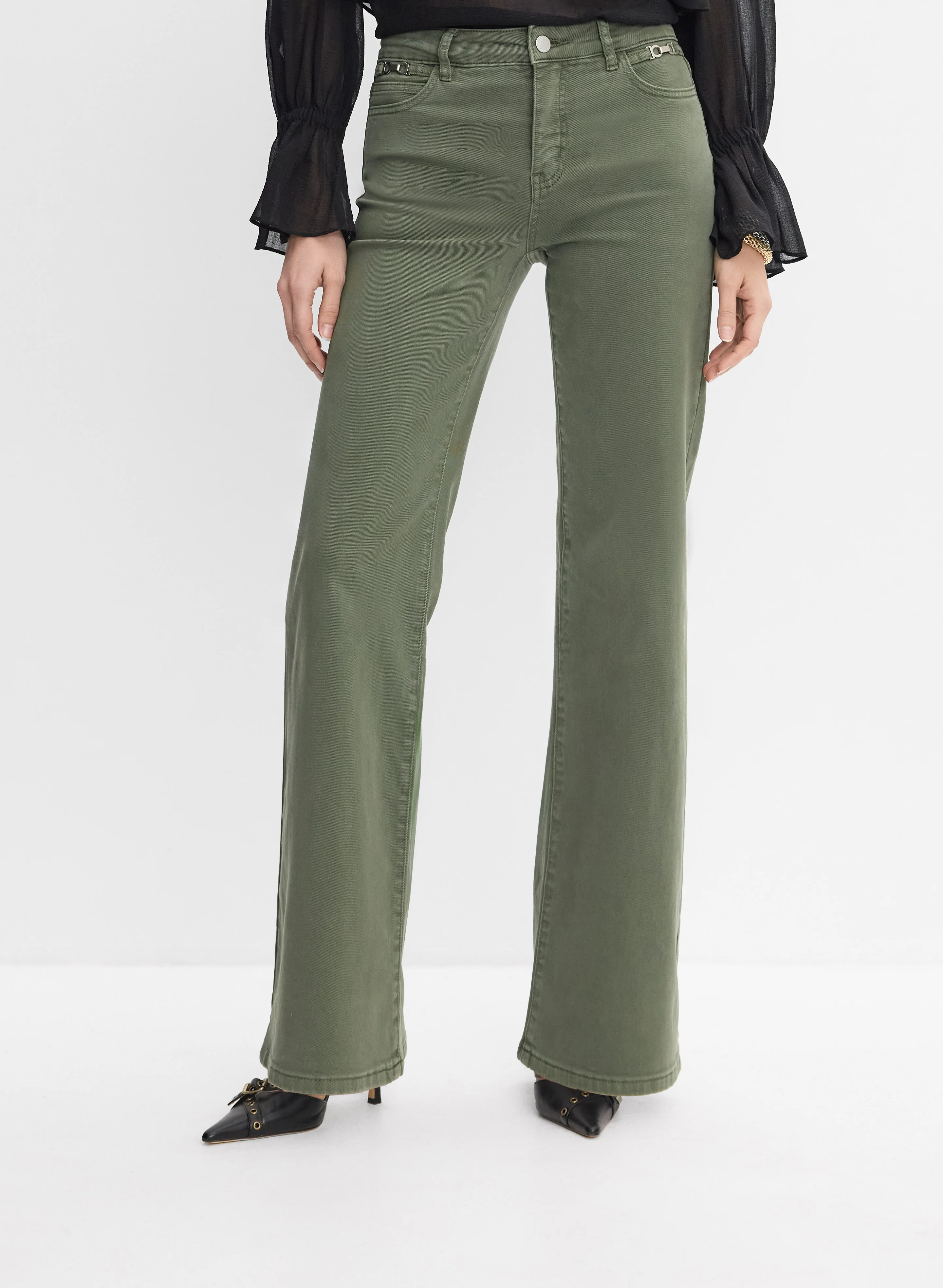 Hardware Detail Trouser Jeans