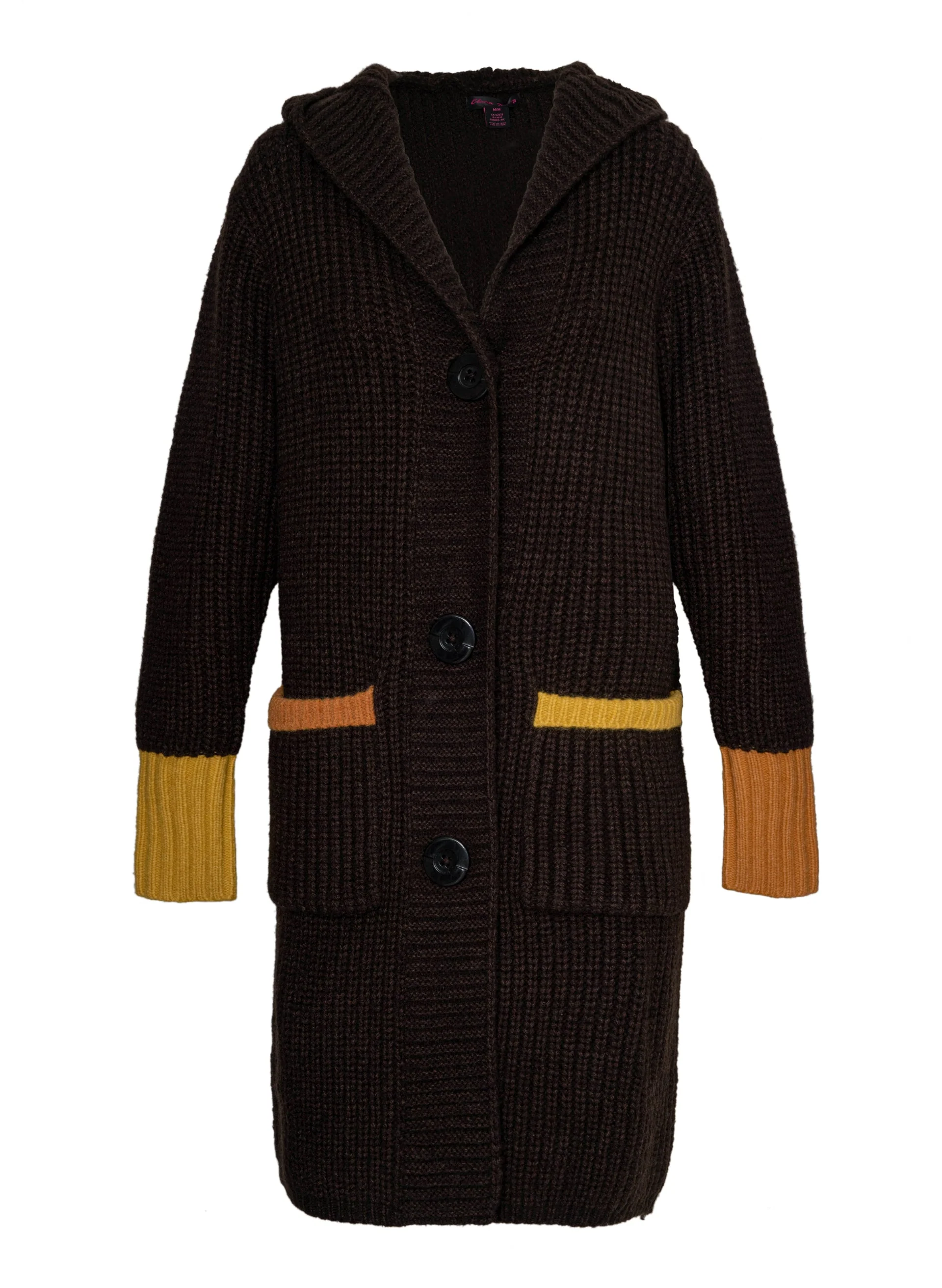 Hooded Button Detail Cardigan - Image 7
