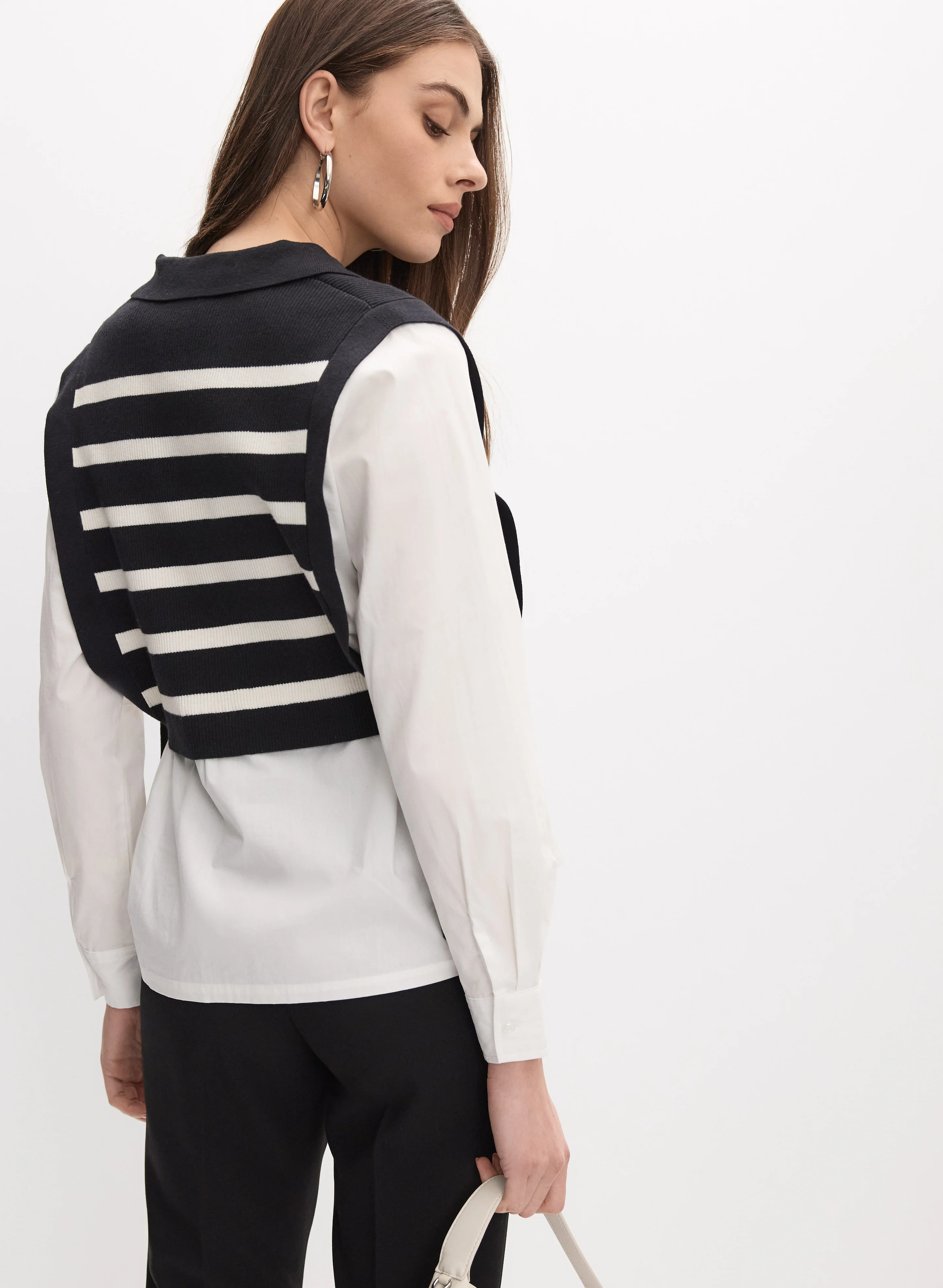 Illusion Knit Layered Blouse - Image 4