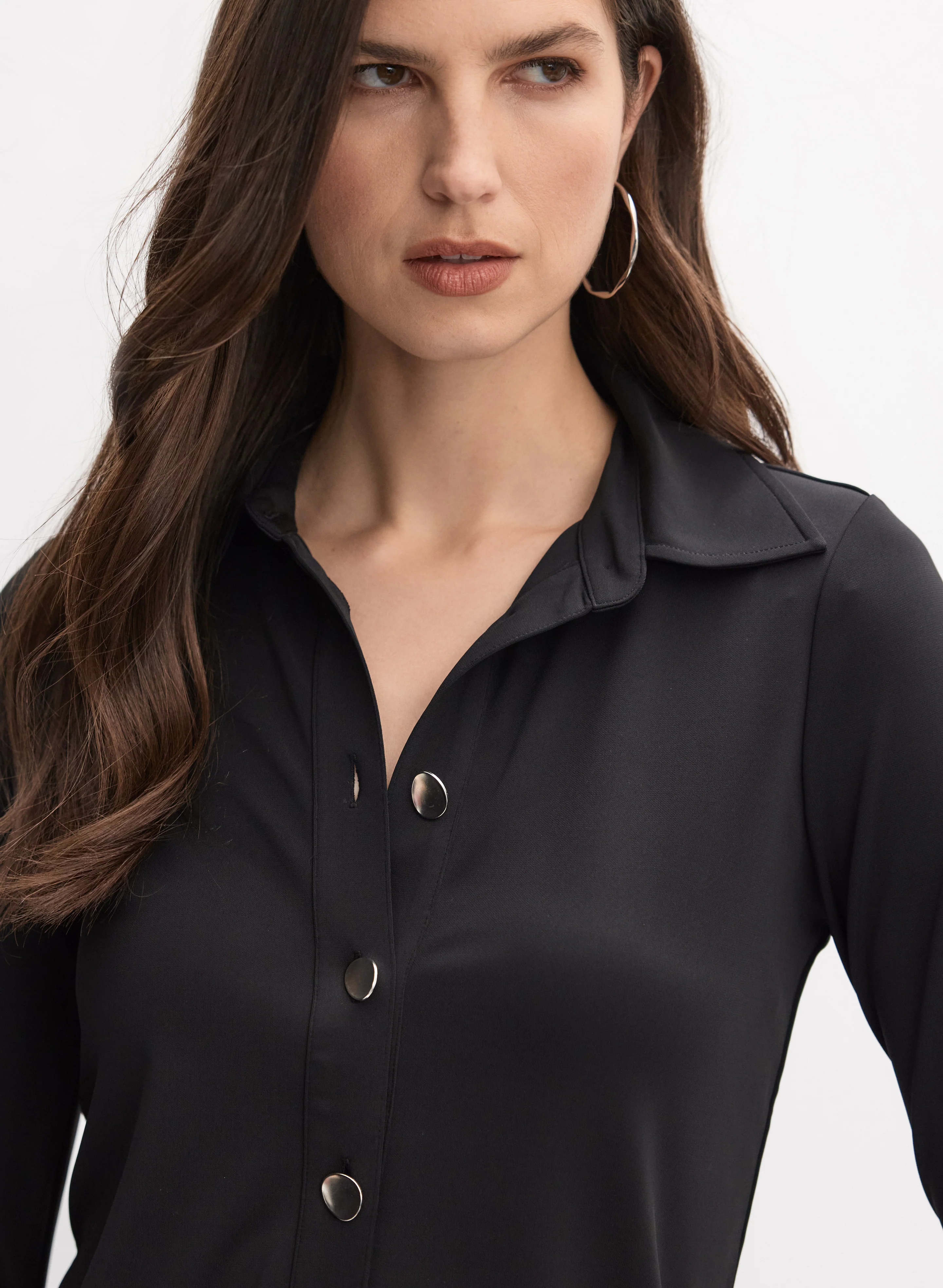 Jersey Button-Down Top - Image 2